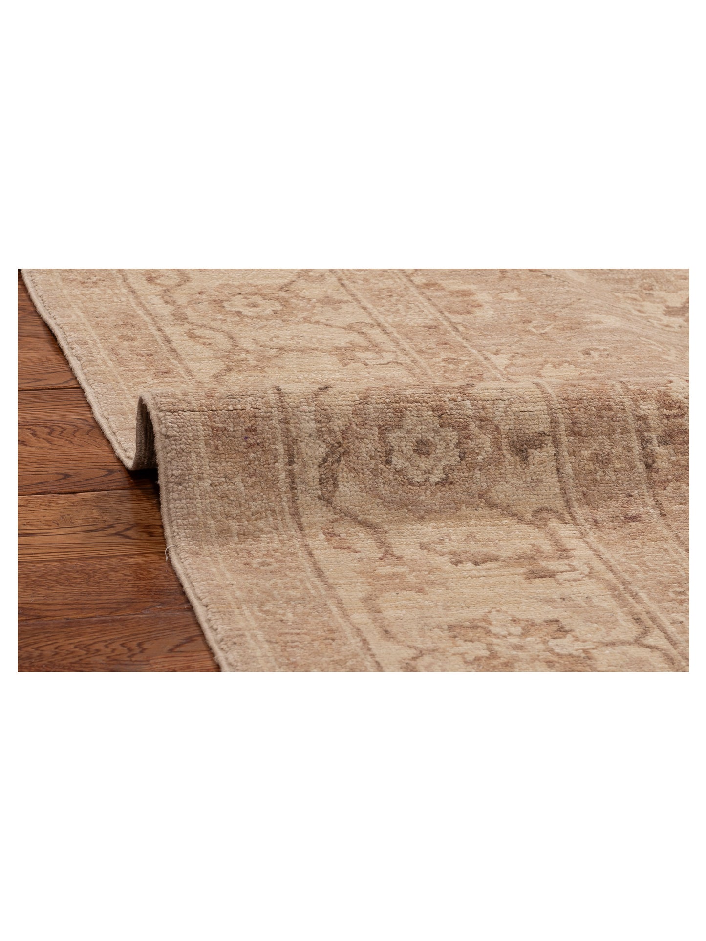 Lailora Brown Beige 5.11x8.8 Hand Knotted Rug