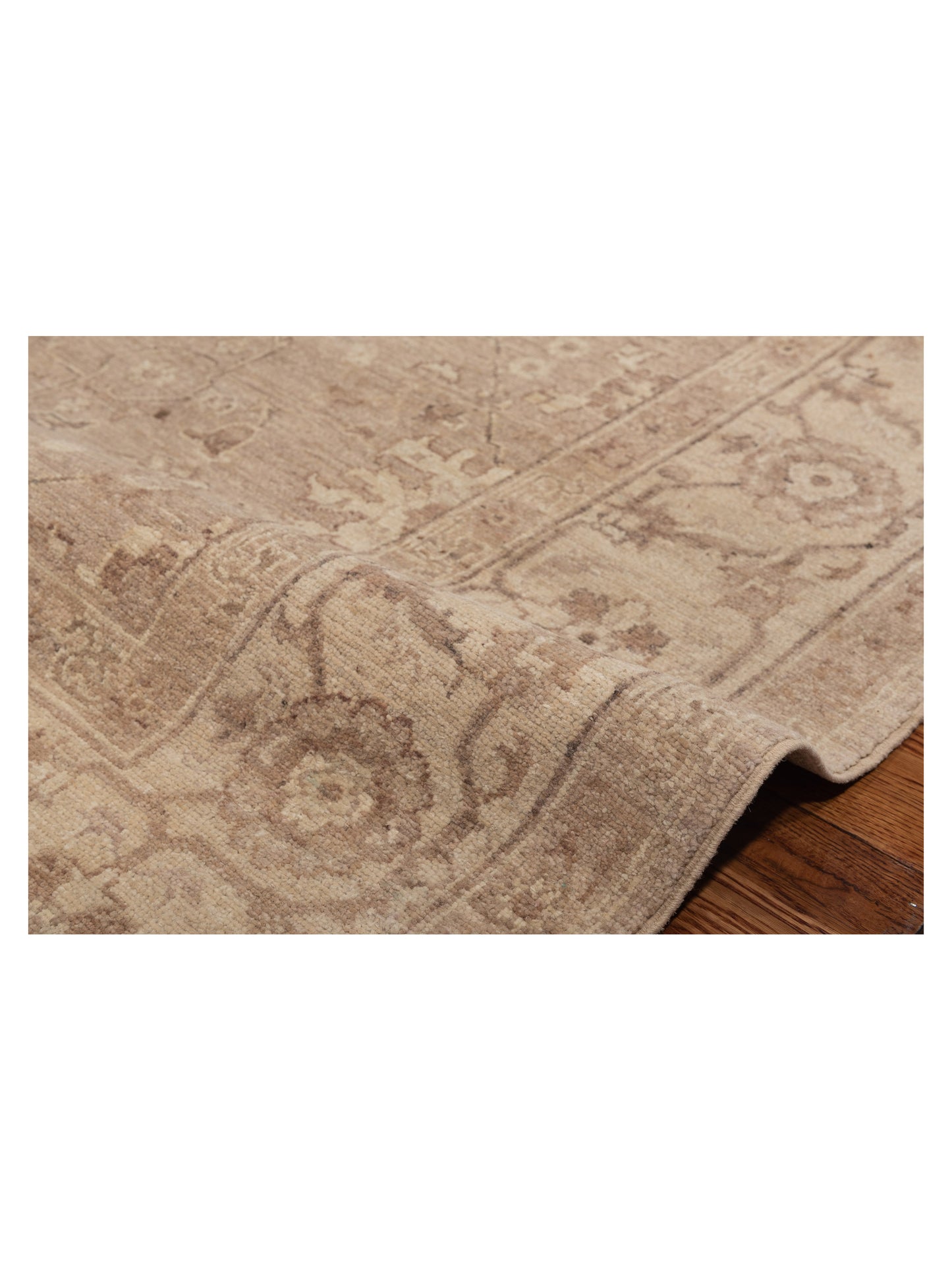 Lailora Brown Beige 5.11x8.8 Hand Knotted Rug