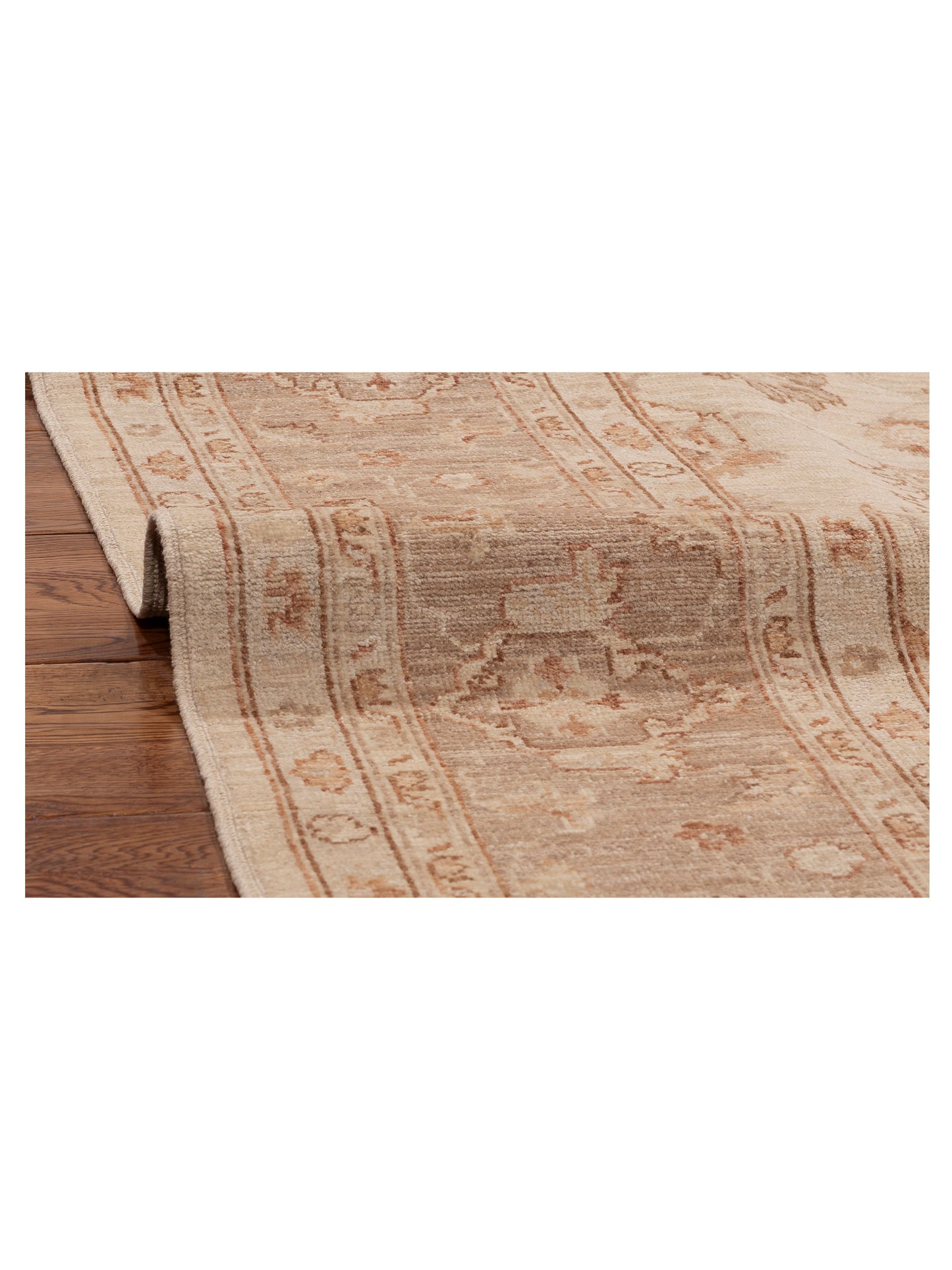 Lailora Ivory Brown 5.10x8.8 Hand Knotted Rug