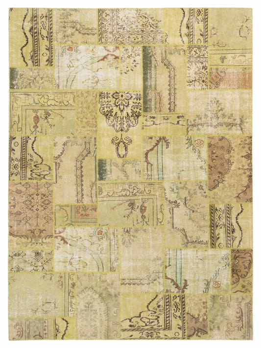 Pasha Turkish Vestige Patchwork  Green  Contemporary