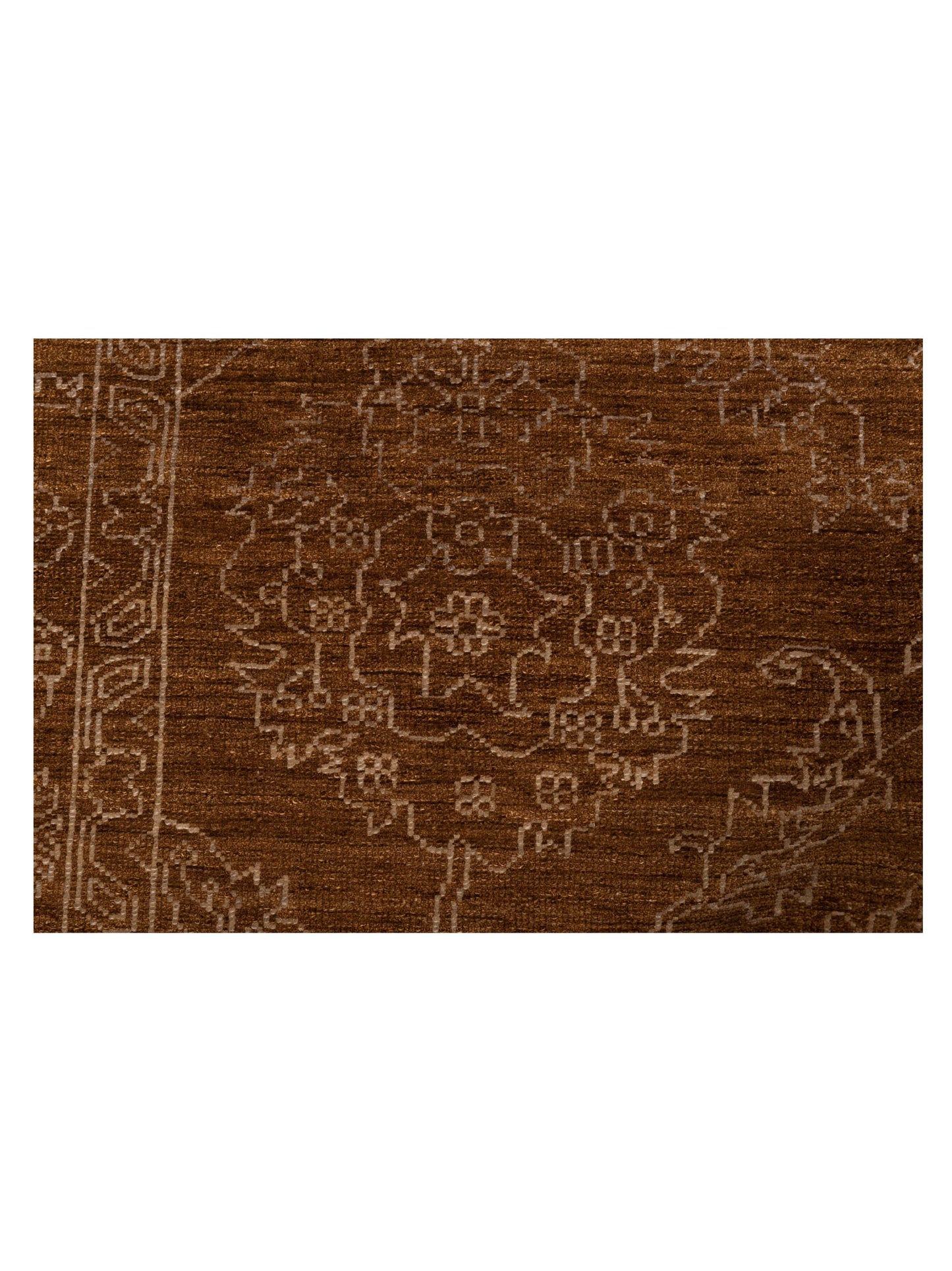 Elowen Brown Silver 6.2x9 Hand Knotted Rug