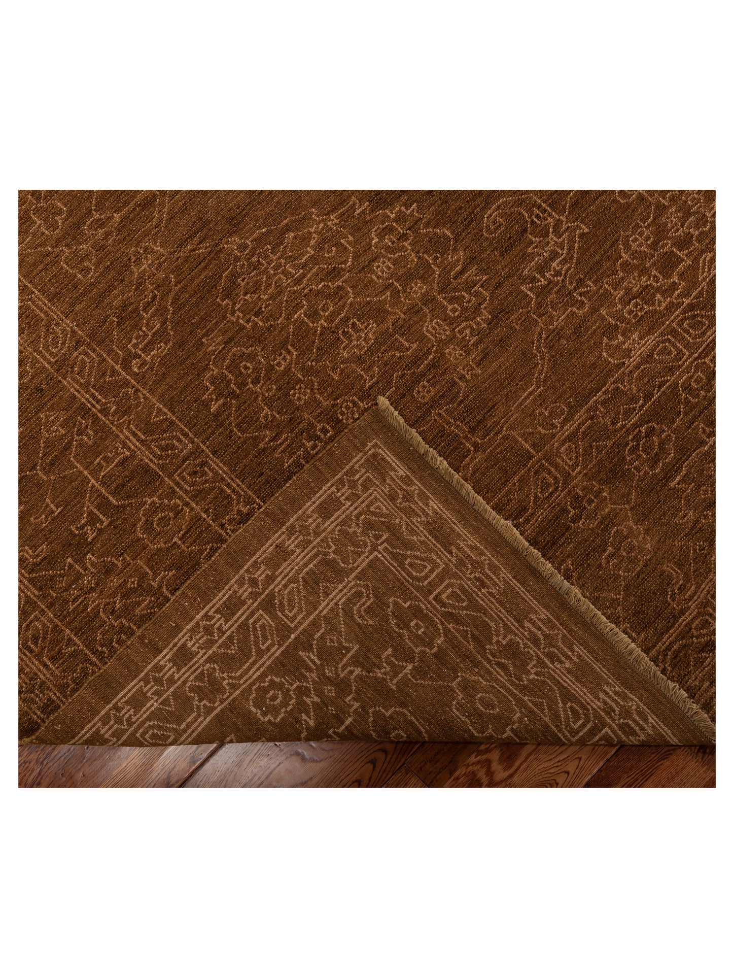 Elowen Brown Gold 8.3x10 Hand Knotted Rug