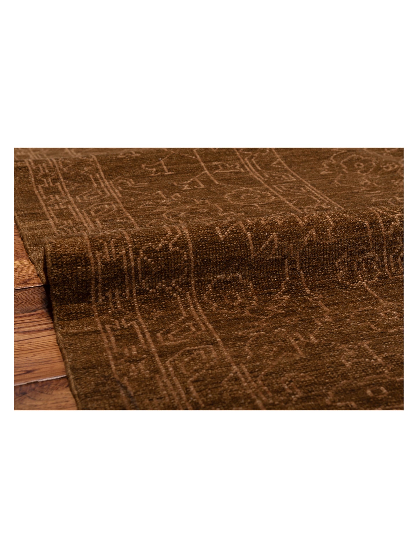 Elowen Brown Gold 8.3x10 Hand Knotted Rug