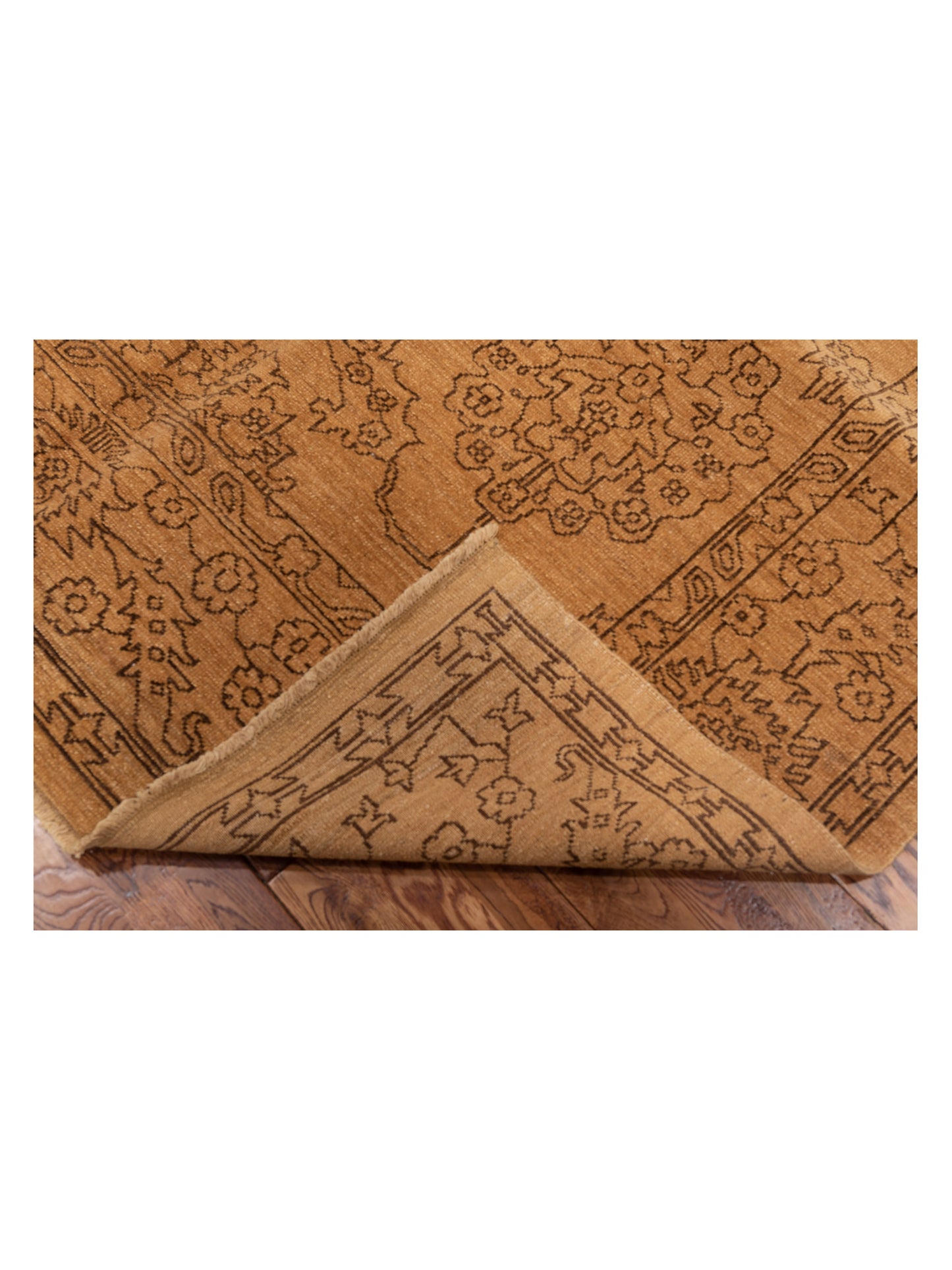 Elowen Camel Brown 6.2x8.11 Hand Knotted Rug