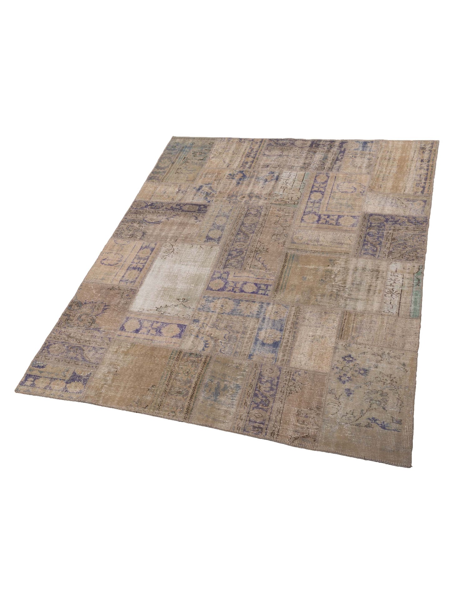 Patchwork Beige 8.3x9.10 Hand Knotted Rug