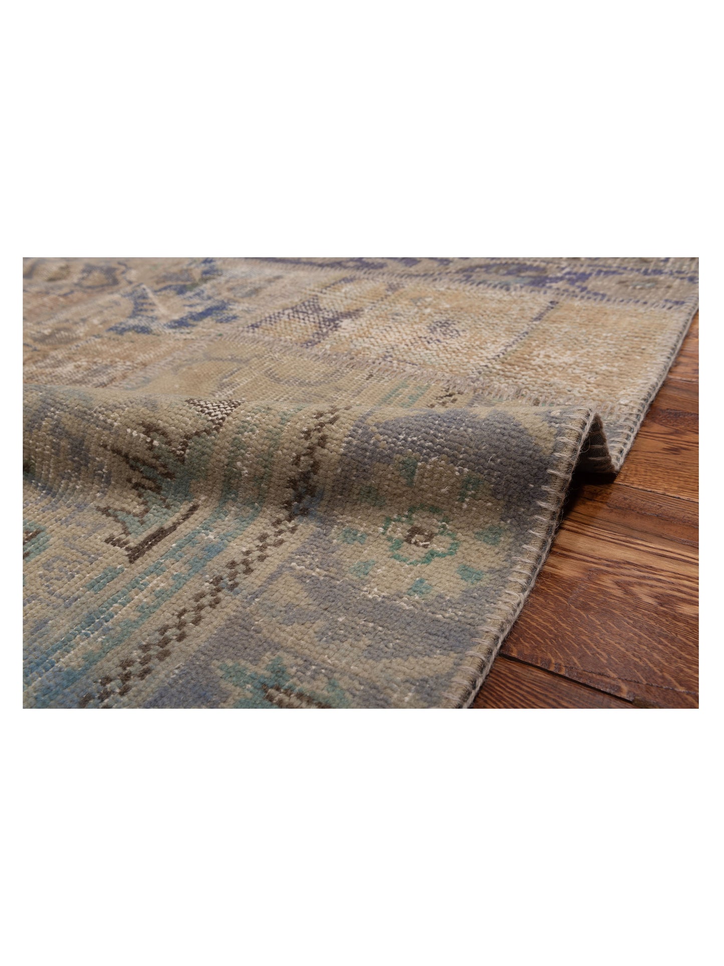 Patchwork Beige 8.3x9.10 Hand Knotted Rug