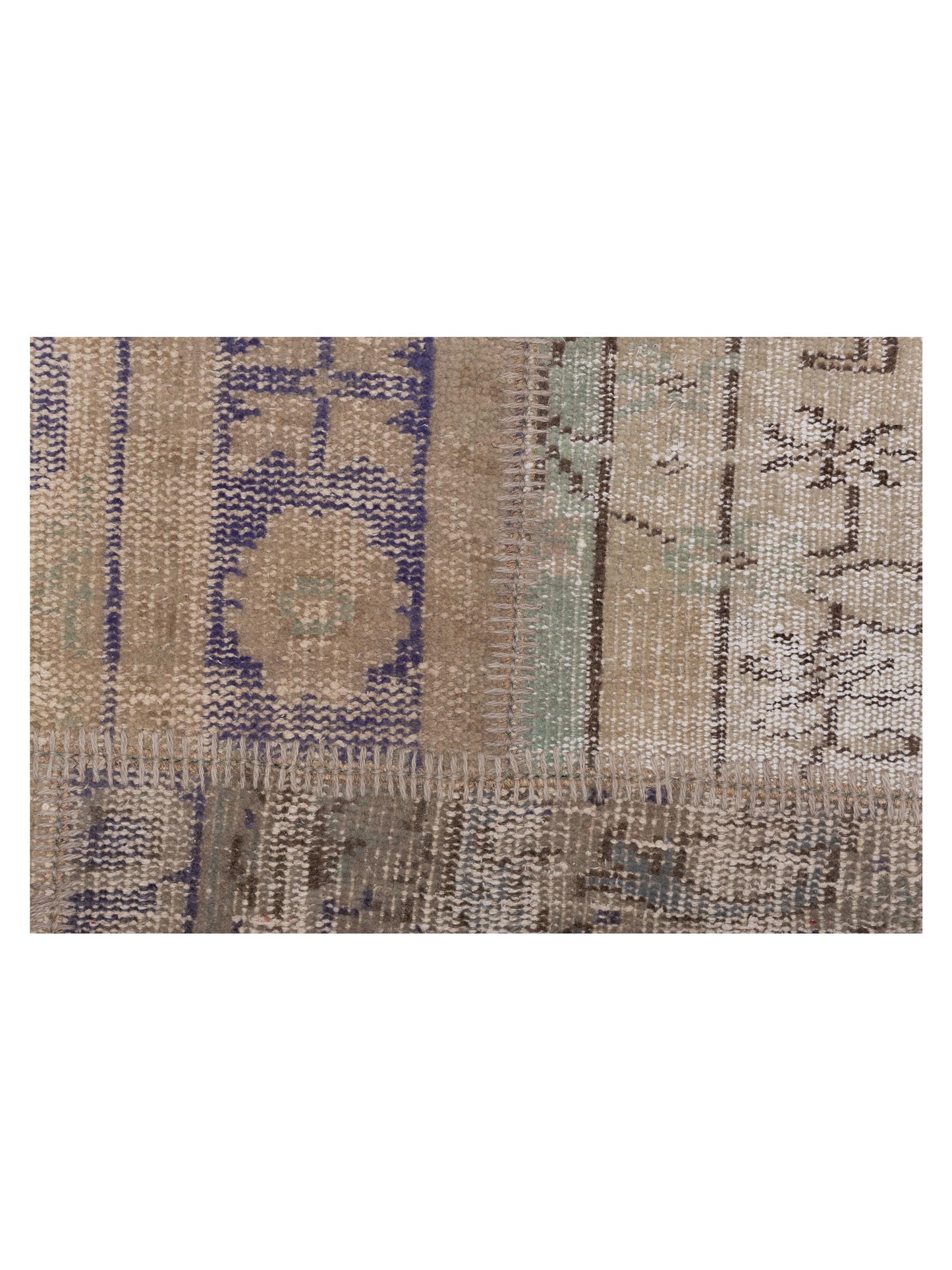 Patchwork Beige 8.3x9.10 Hand Knotted Rug