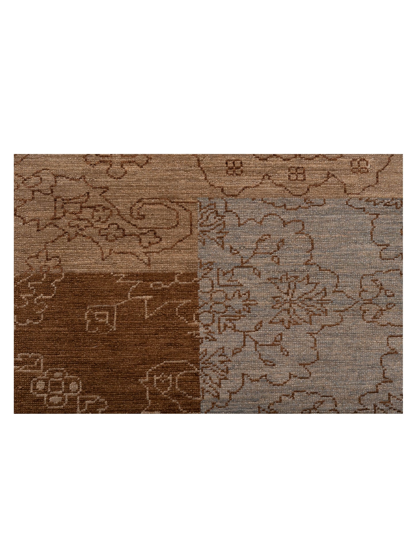 Elowen Silver Brown 8x9.10 Hand Knotted Rug