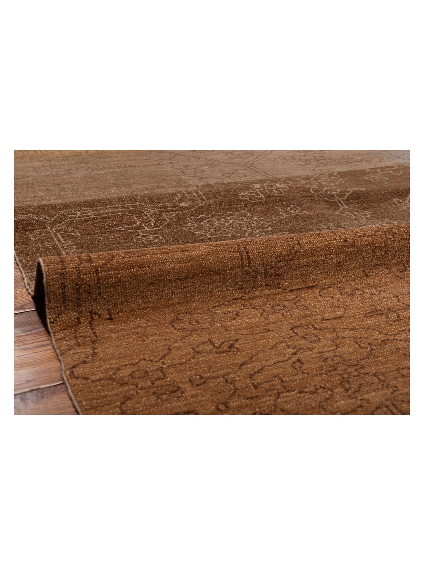 Elowen Silver Brown 8x9.10 Hand Knotted Rug