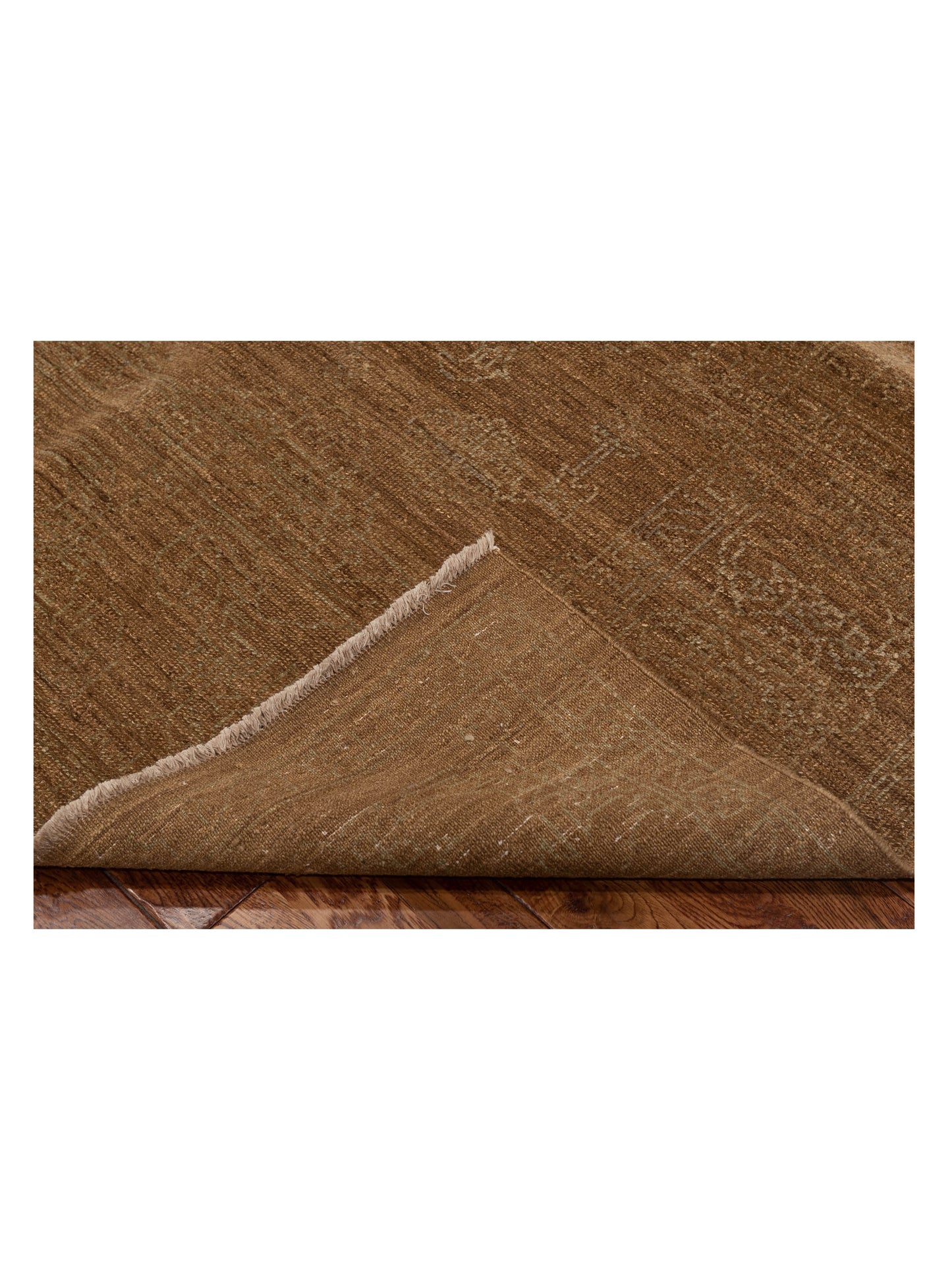 Elowen Brown Green 6x8.11 Hand Knotted Rug