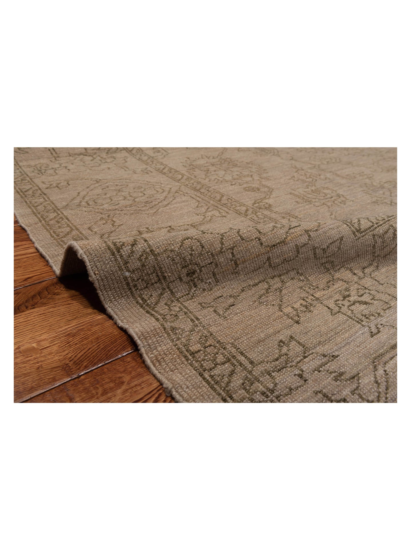 Elowen Beige Green 8.3x9.10 Hand Knotted Rug