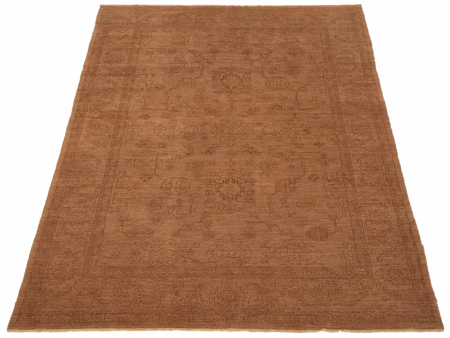 Elowen Gold Copper 9.2x11.10 Hand Knotted Rug