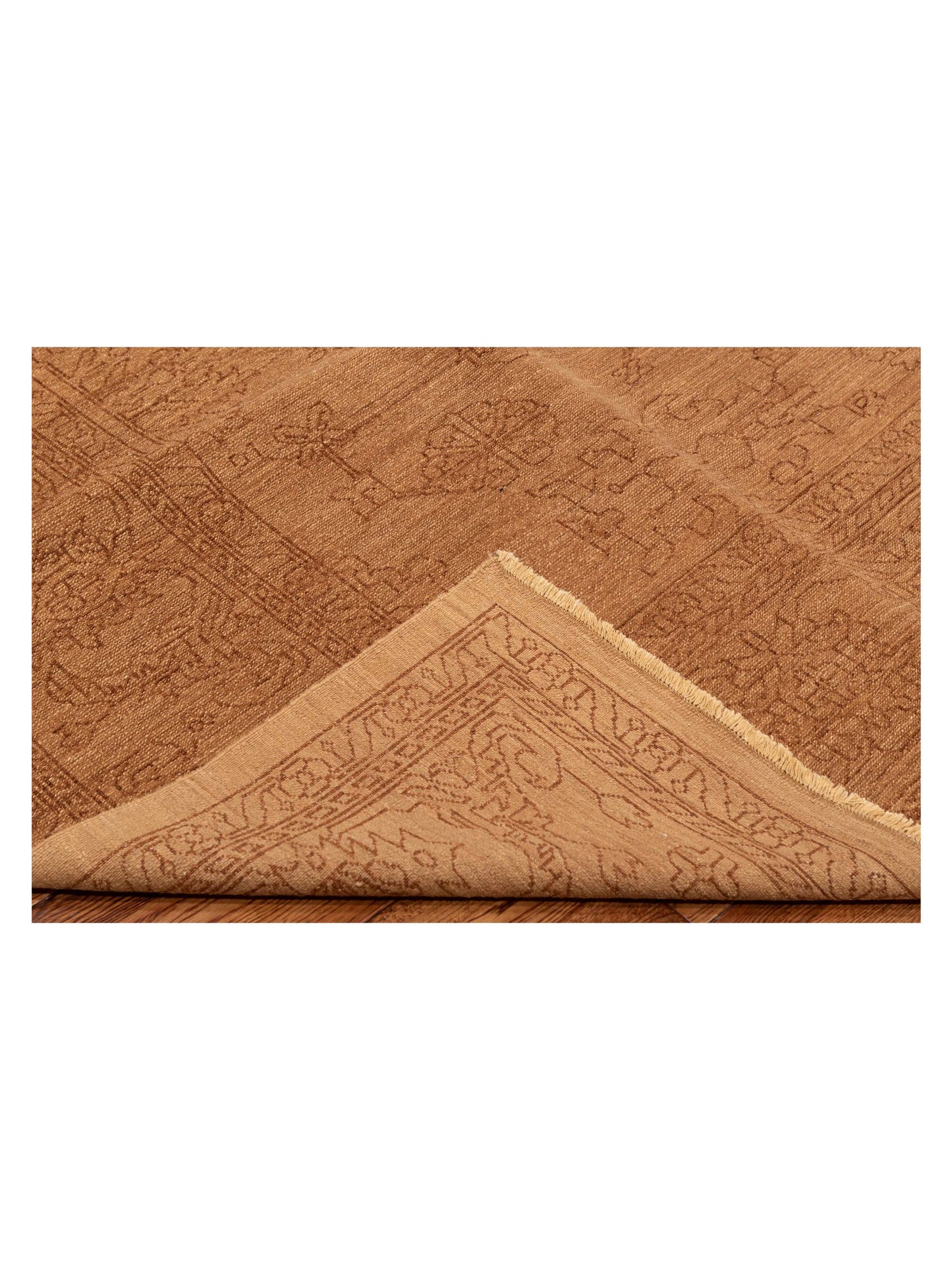 Elowen Gold Copper 9.2x11.10 Hand Knotted Rug