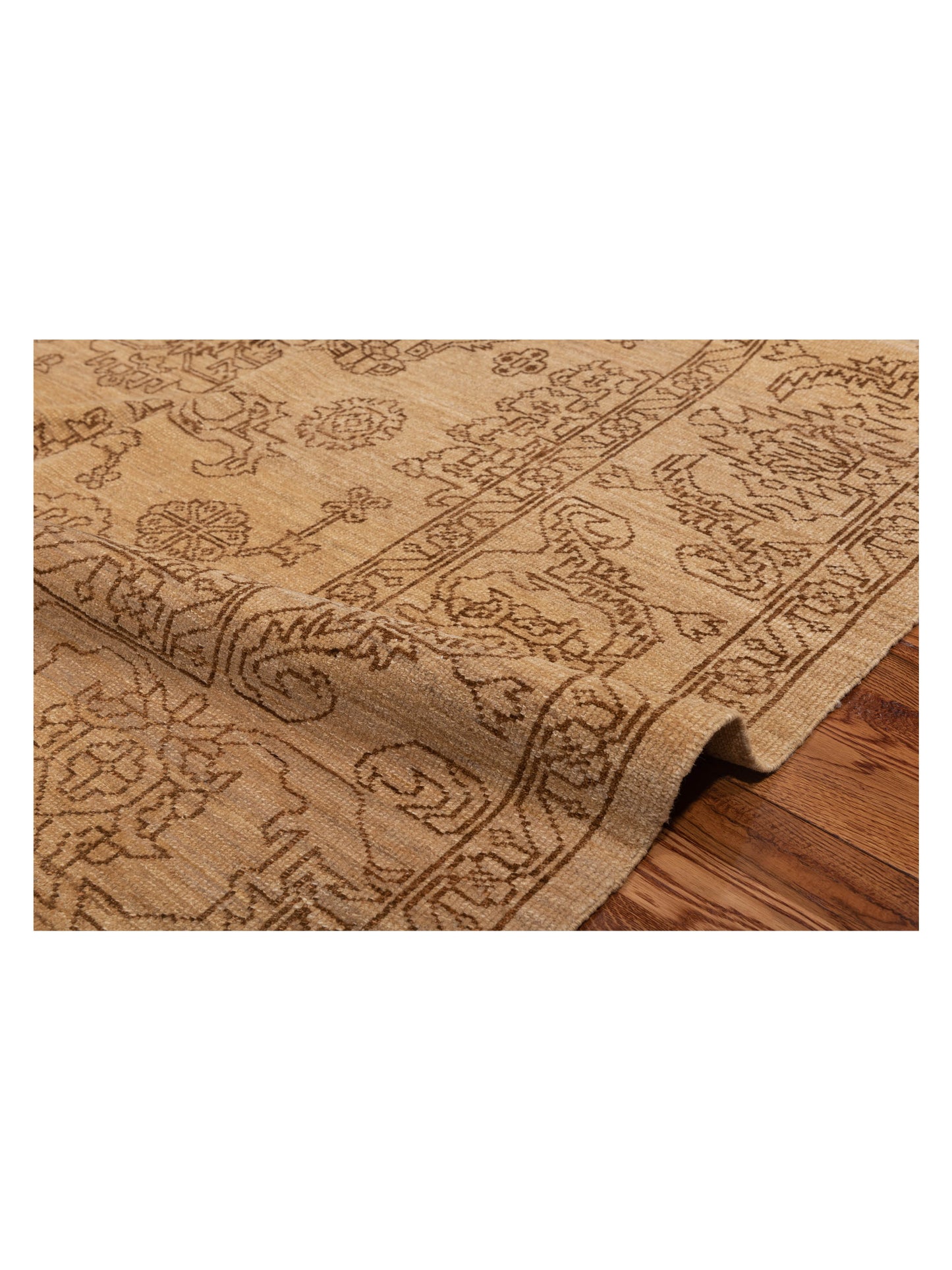 Elowen Gold Copper 6.1x8.11 Hand Knotted Rug