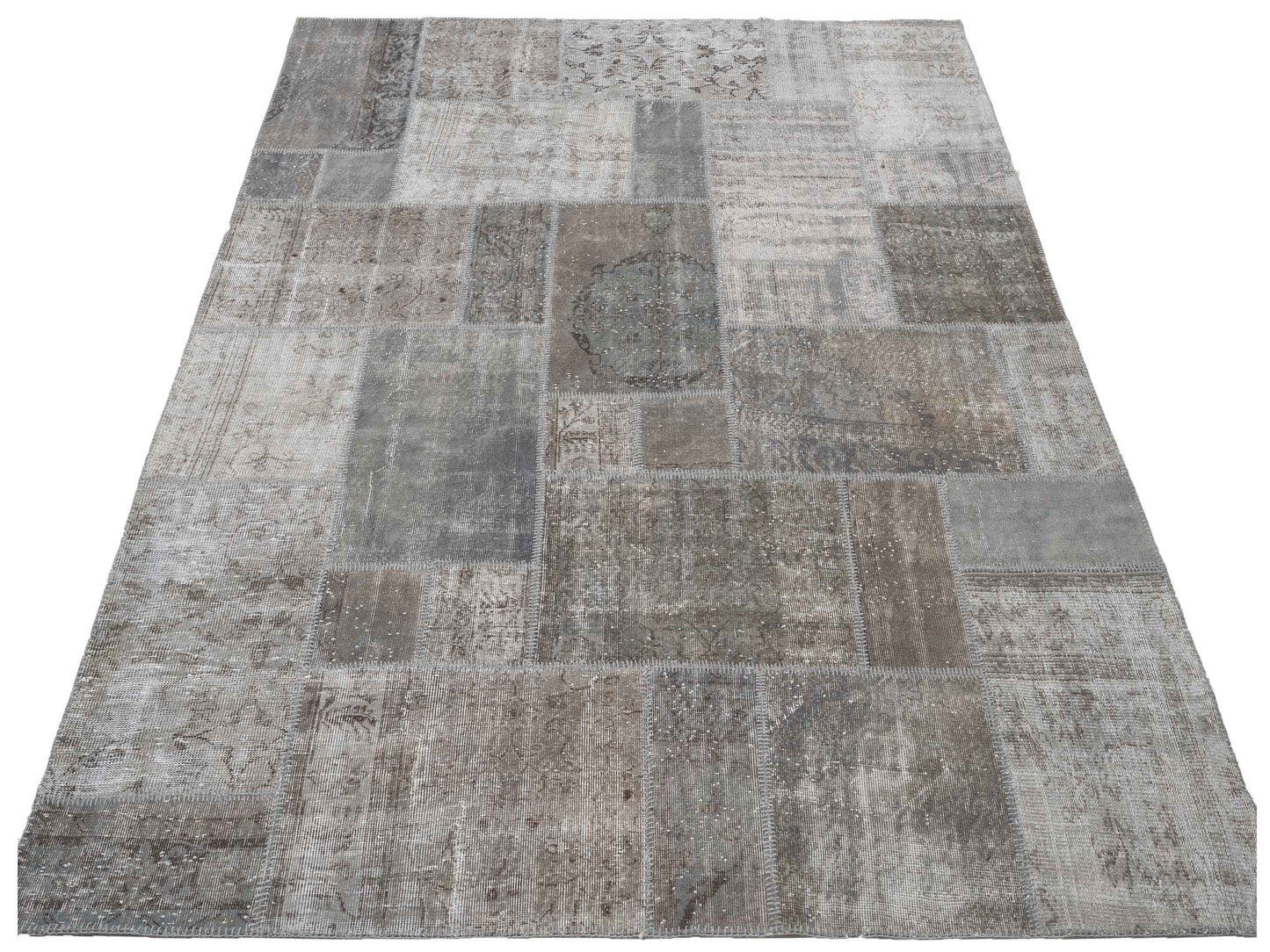 Patchwork Gray 8.2x9.10 Hand Knotted Rug