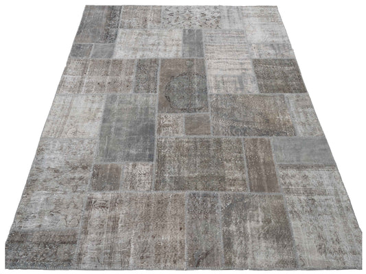 Patchwork Gray 8.2x9.10 Hand Knotted Rug