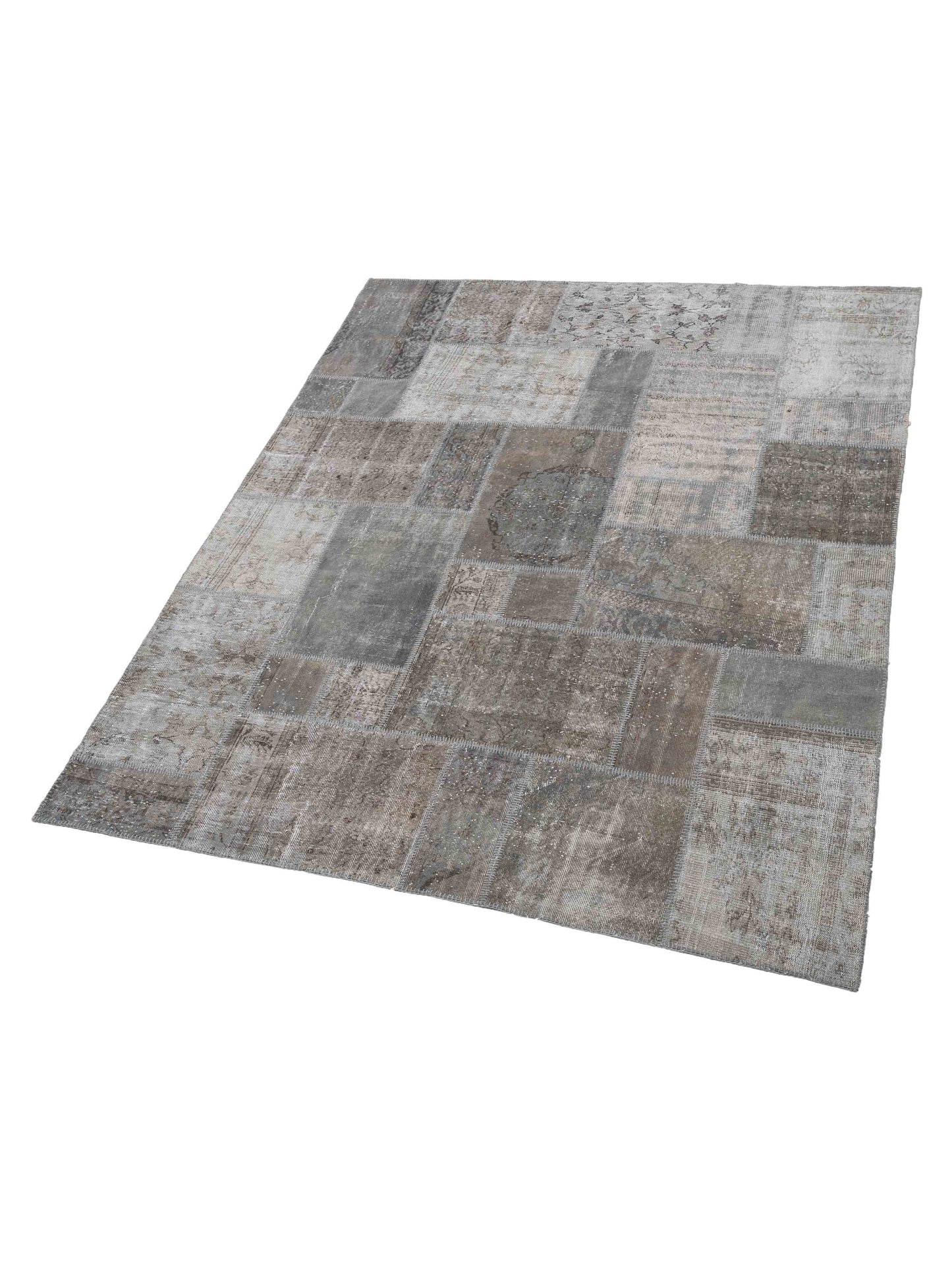 Patchwork Gray 8.2x9.10 Hand Knotted Rug