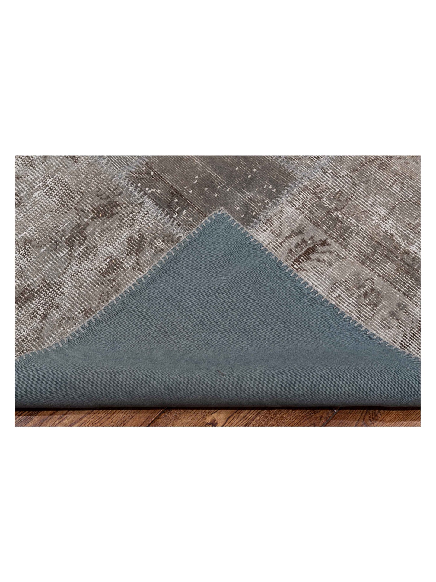 Patchwork Gray 8.2x9.10 Hand Knotted Rug