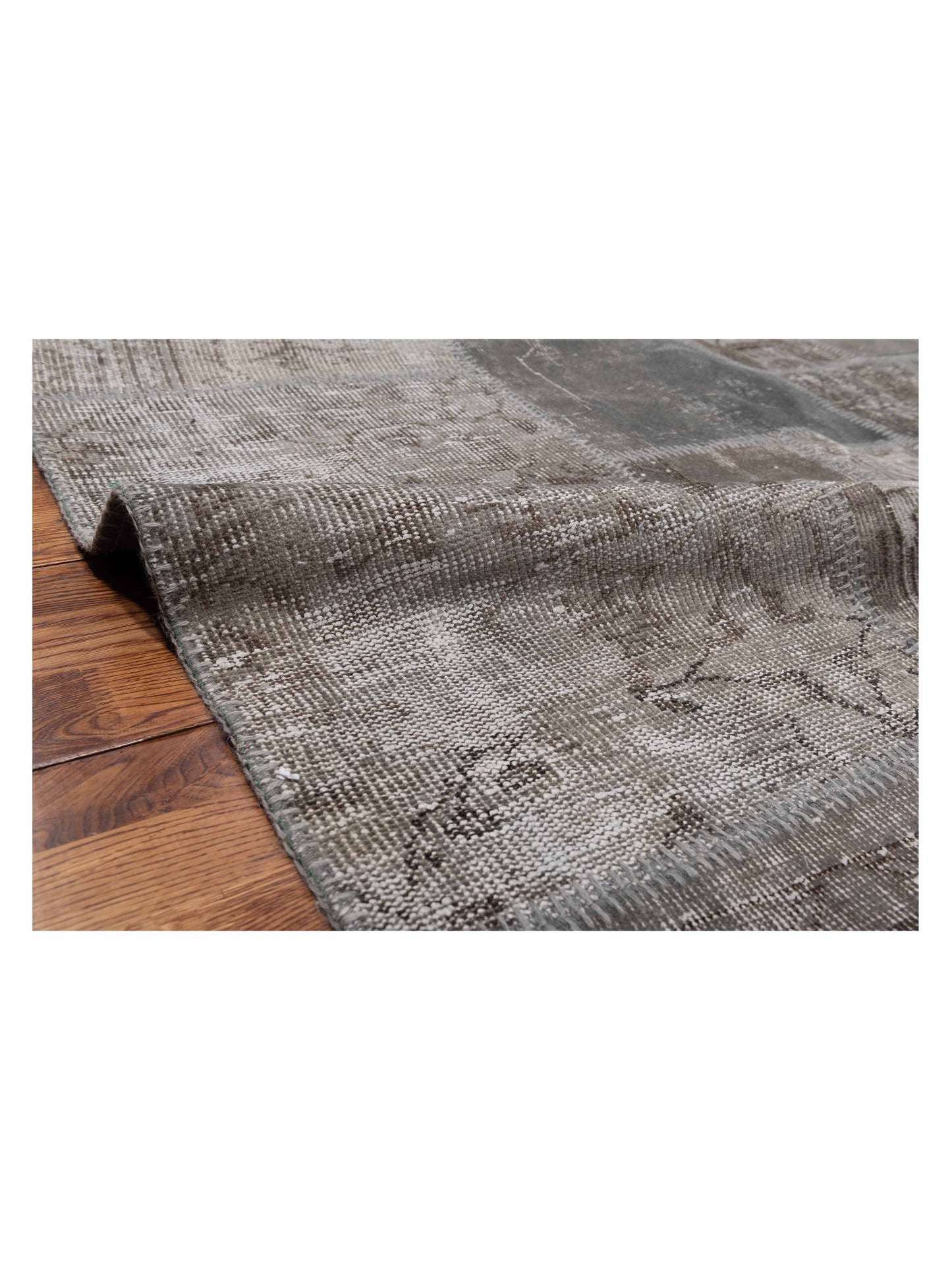 Patchwork Gray 8.2x9.10 Hand Knotted Rug