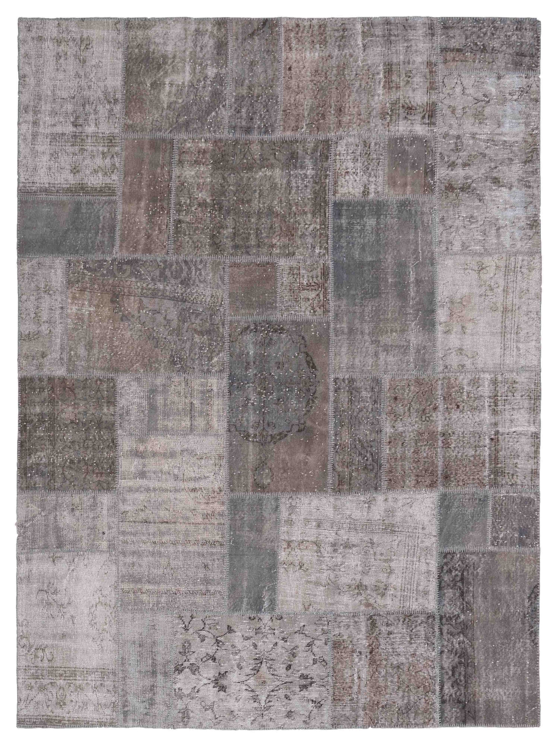 Pasha Turkish Vestige Patchwork  Gray  Contemporary