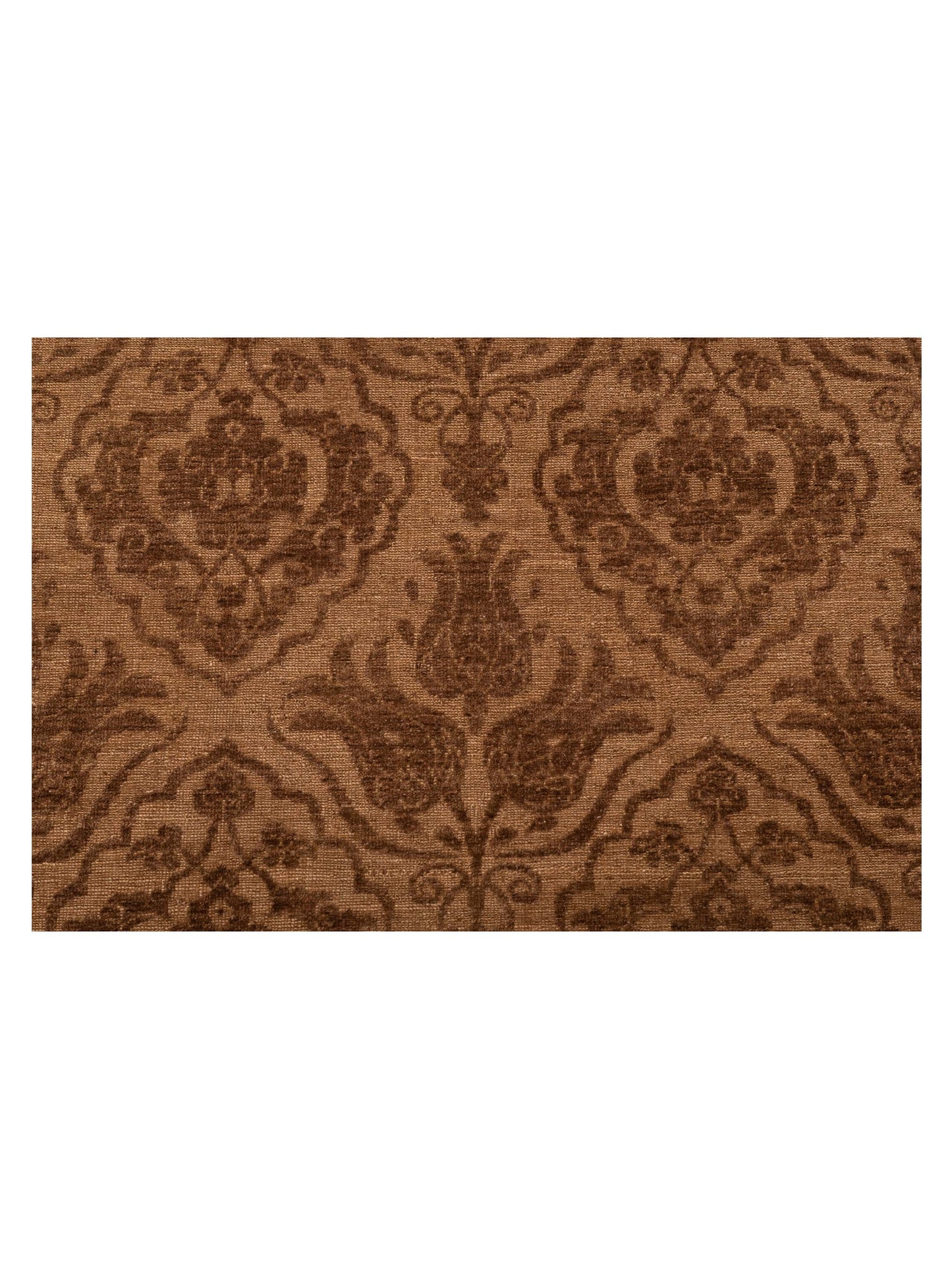 Defnera Brown Dark Brown 9.4x11.8 Hand Knotted Rug