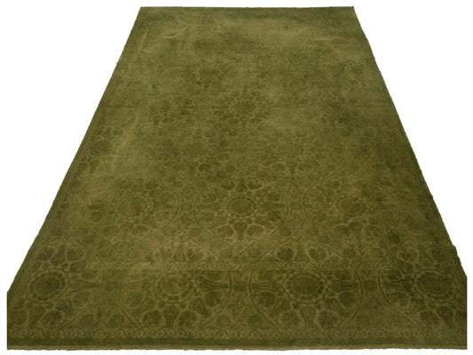 Rechromia Green Green 10.5x13.5 Hand Knotted Rug