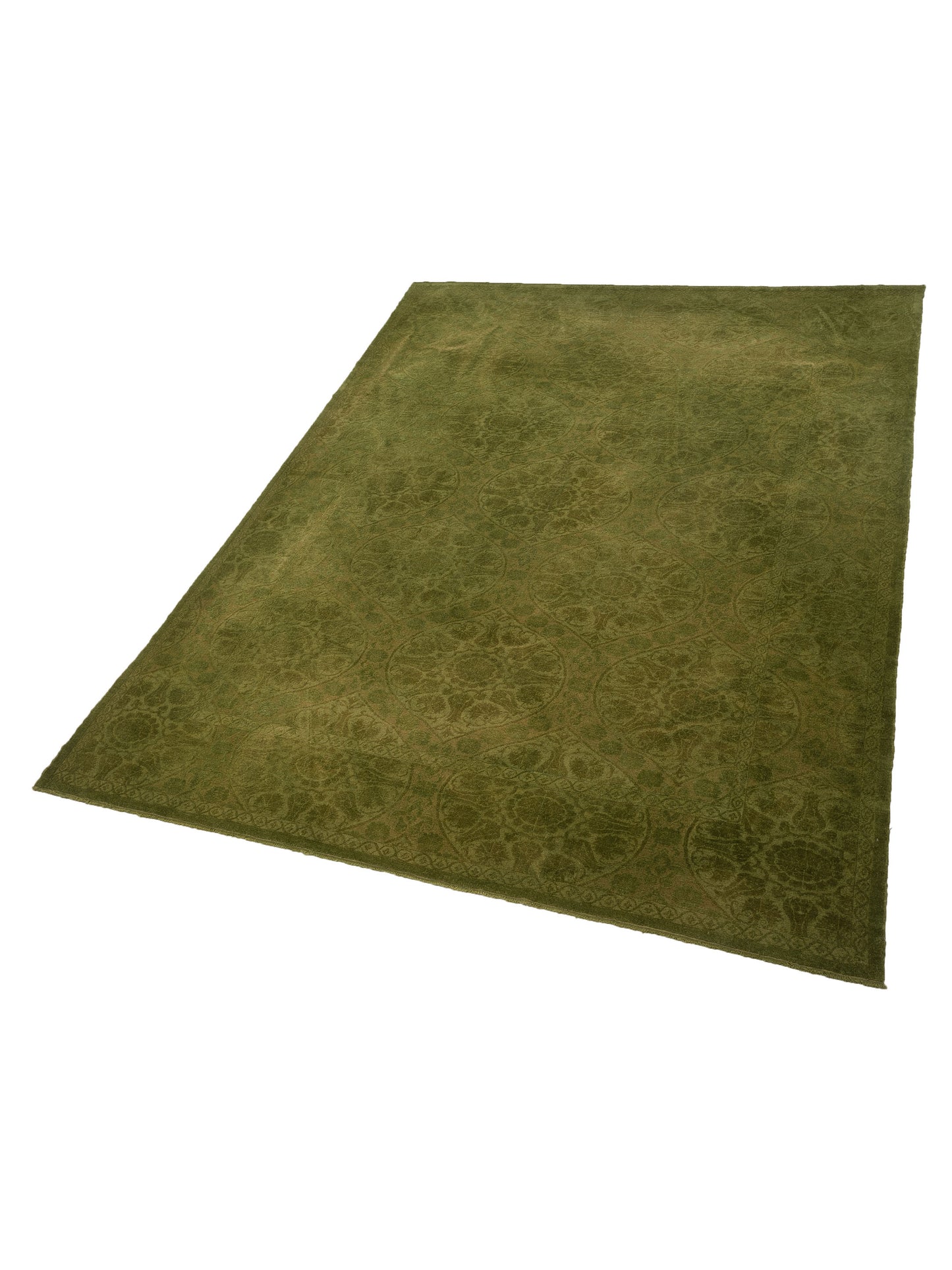 Rechromia Green Green 10.5x13.5 Hand Knotted Rug
