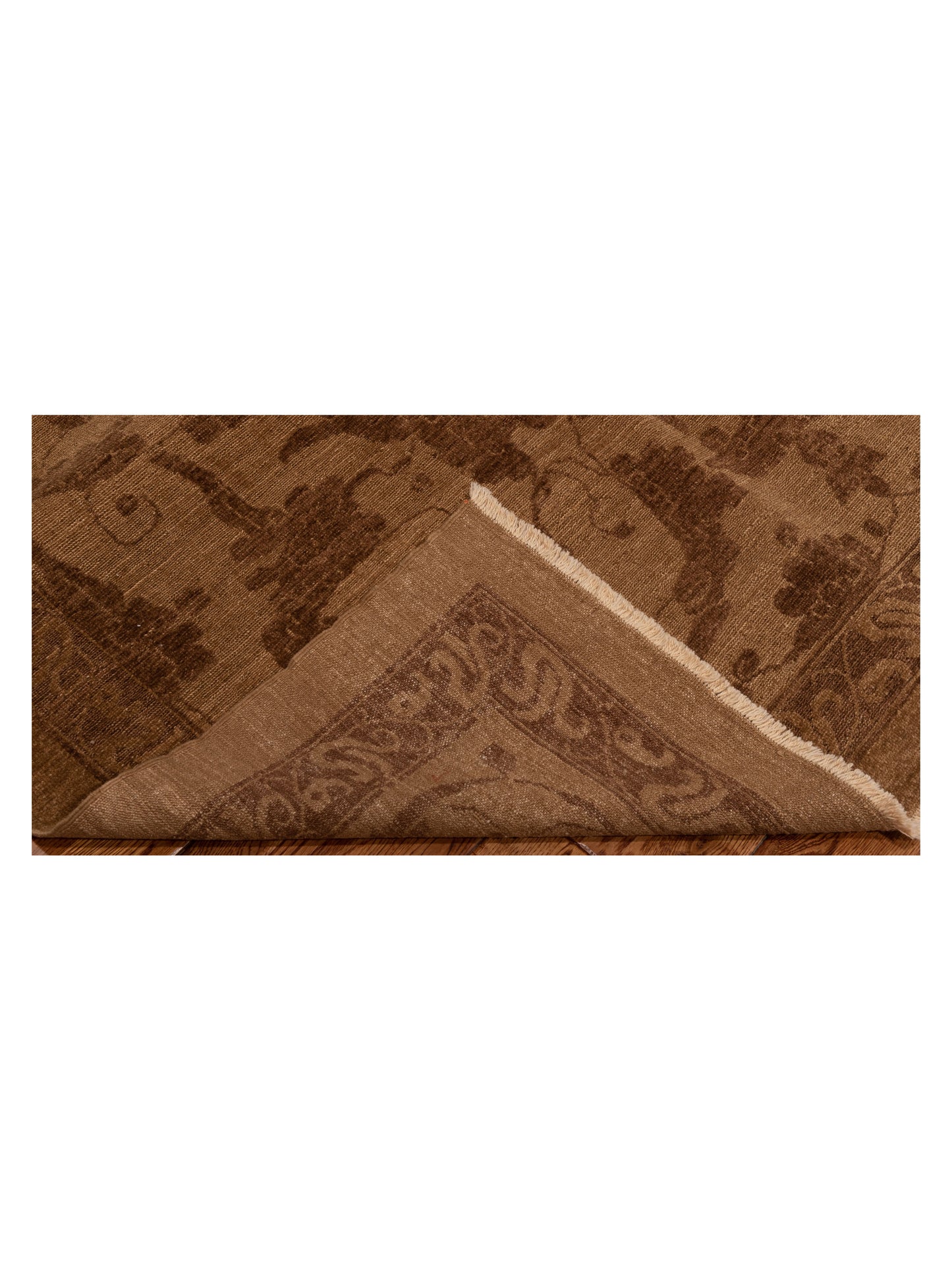 Defnera Brown Dark Brown 14.8x15.7 Hand Knotted Rug