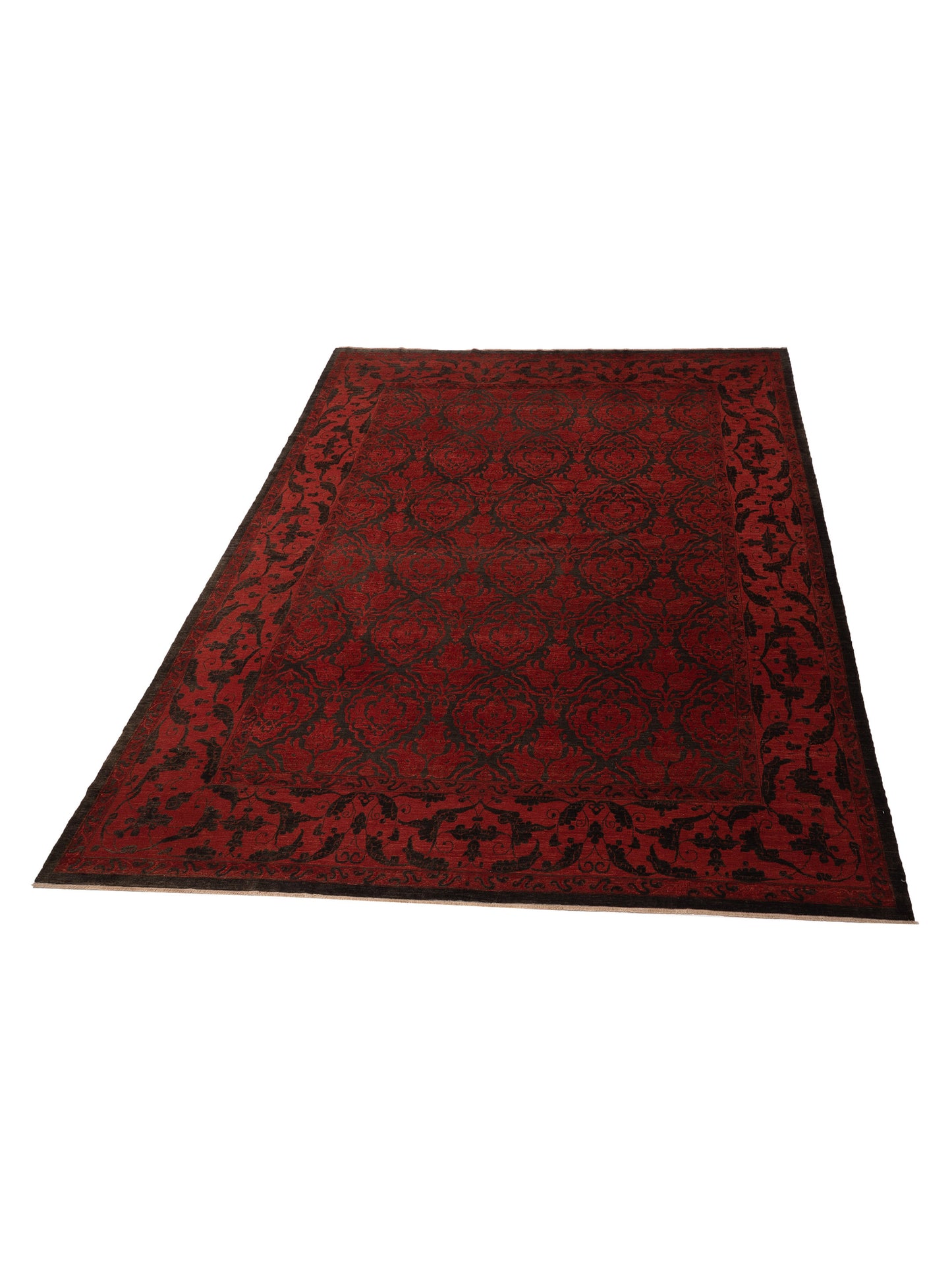 Defnera Black Red 12x15 Hand Knotted Rug