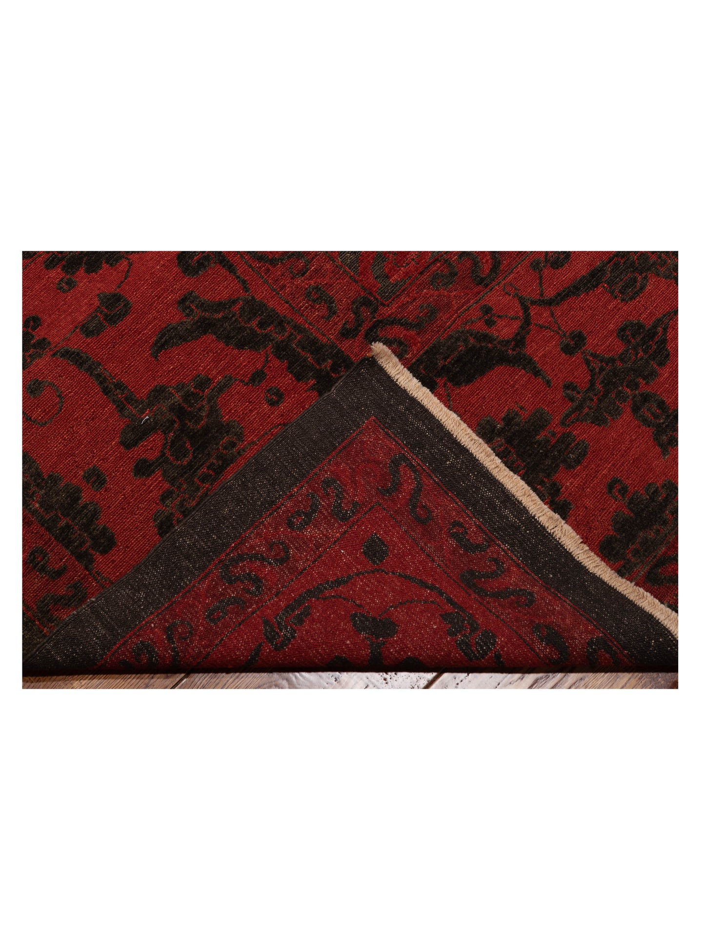 Defnera Black Red 12x15 Hand Knotted Rug