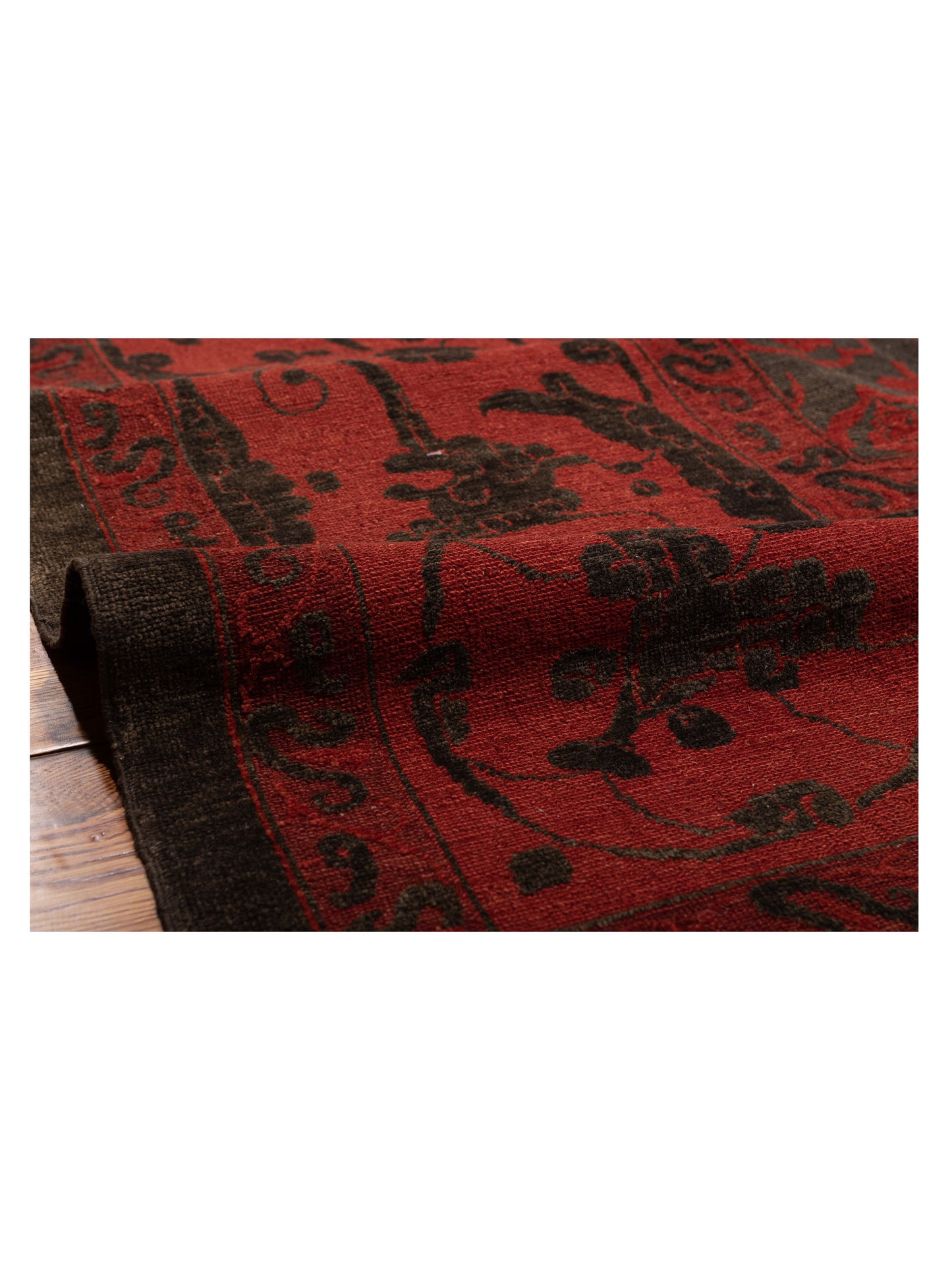 Defnera Black Red 12x15 Hand Knotted Rug