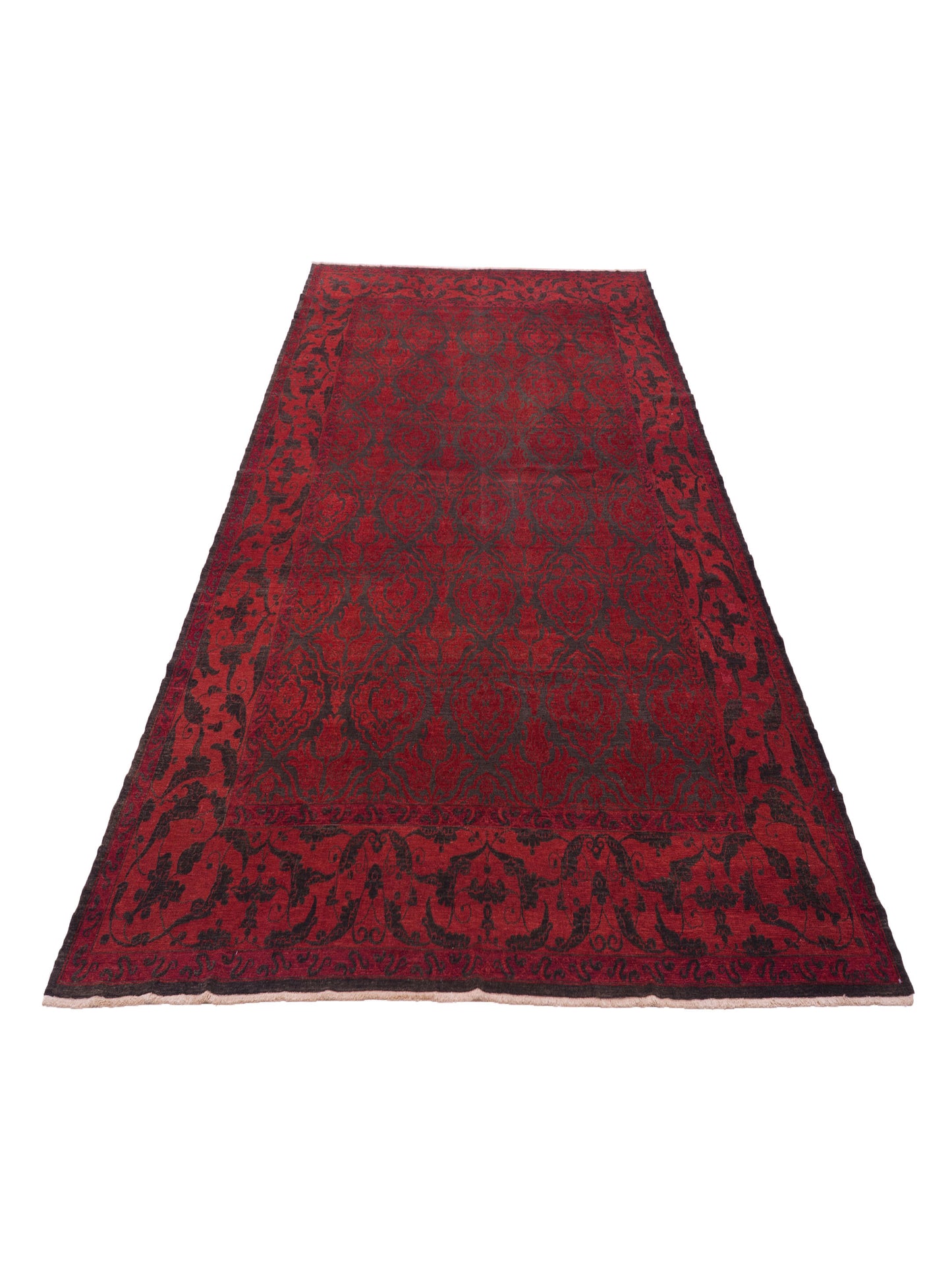 Defnera Charcoal Red 10.5x13.6 Hand Knotted Rug