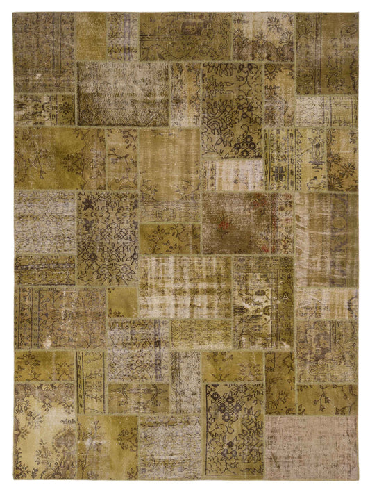 Pasha Turkish Vestige Patchwork  Green  Contemporary