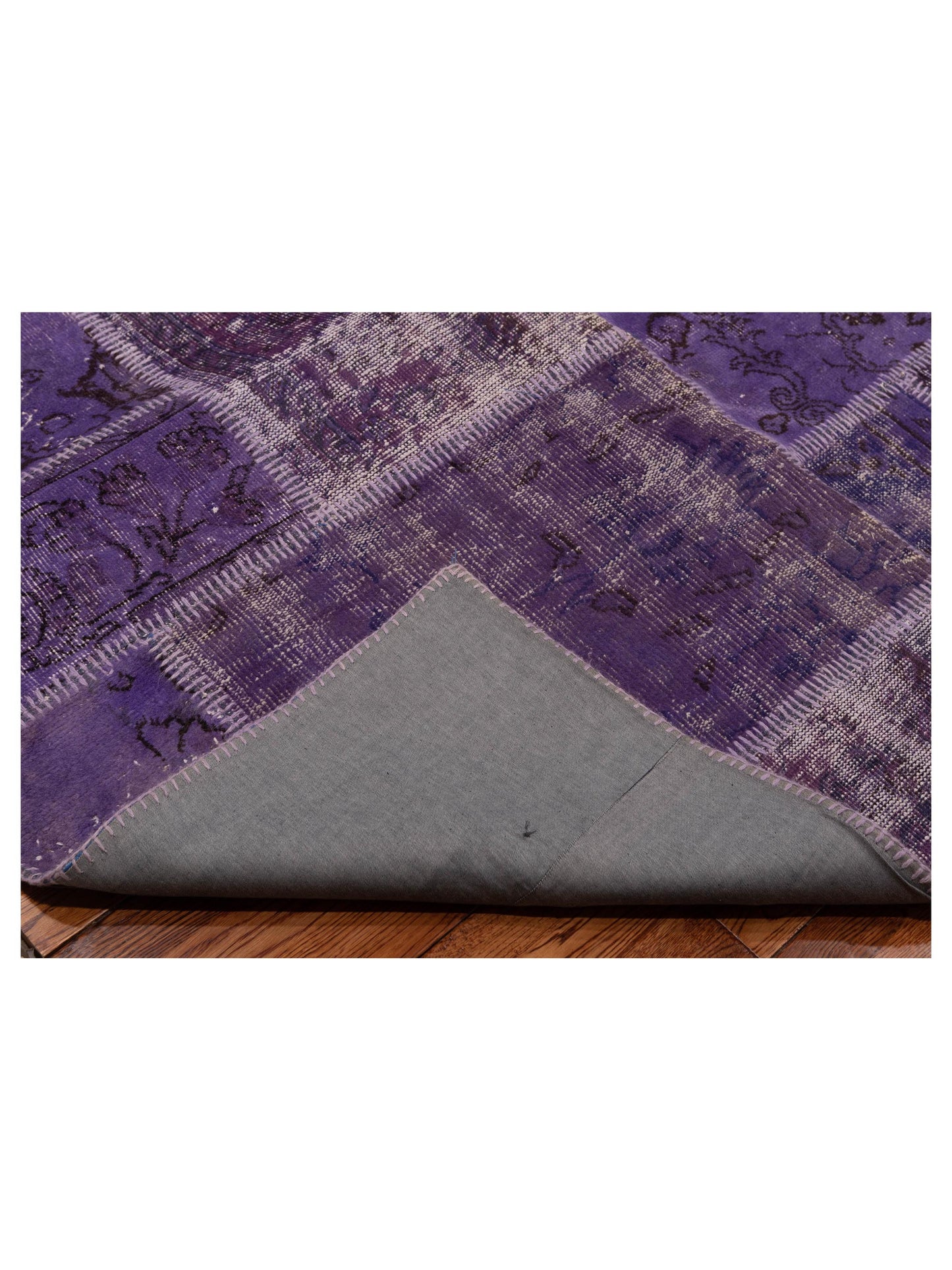 Patchwork Purple 6x9 Hand Knotted Rug