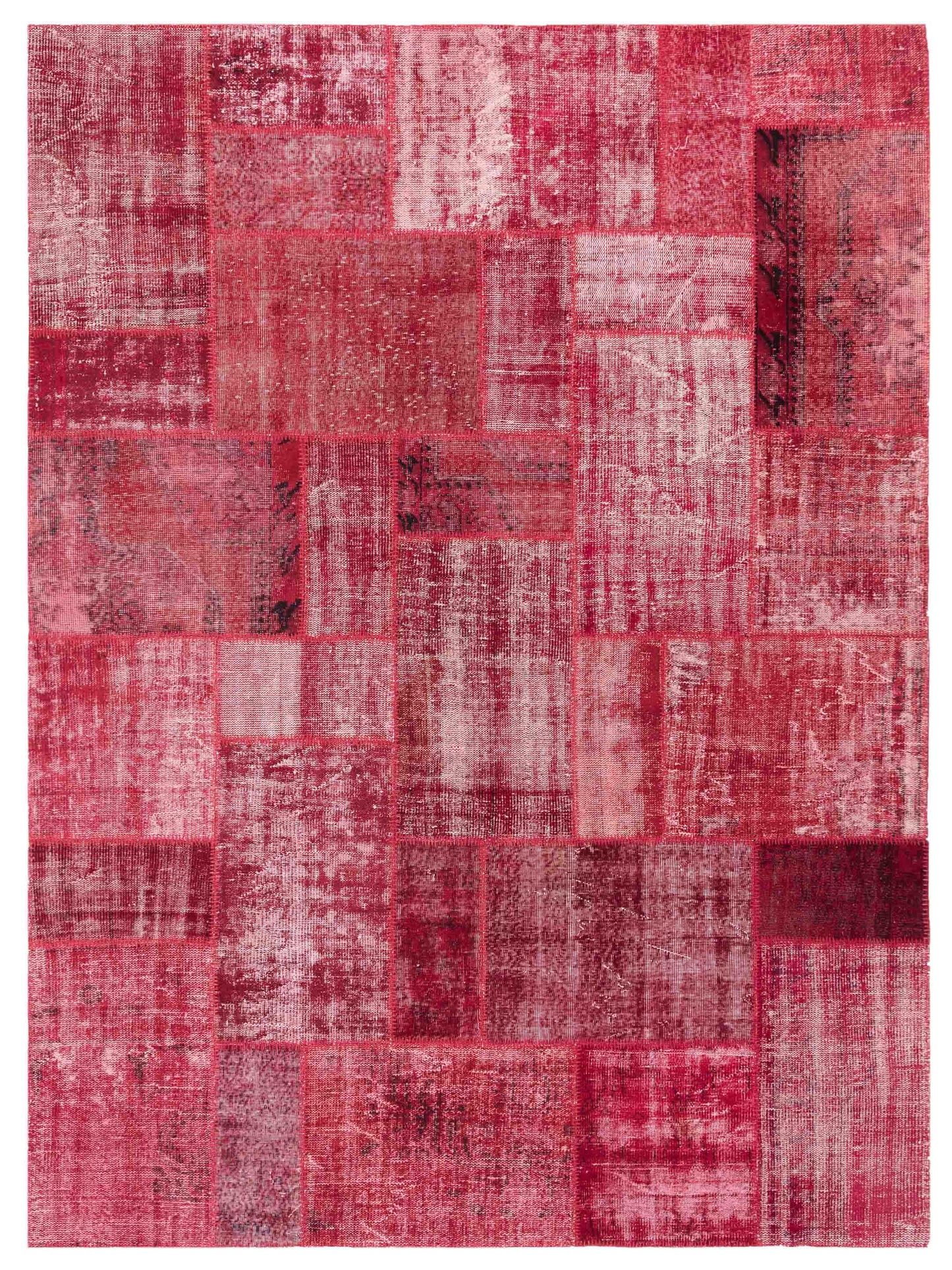 Pasha Turkish Vestige Patchwork  Red  Contemporary