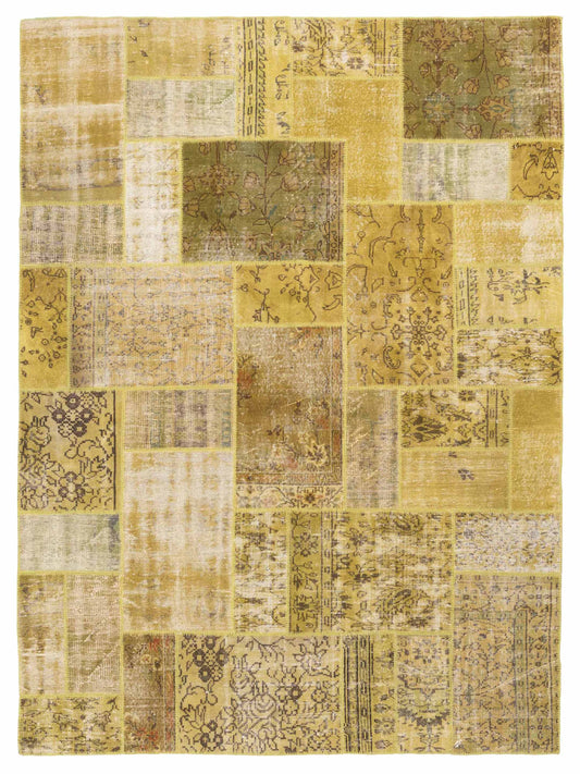 Pasha Turkish Vestige Patchwork  Green  Contemporary