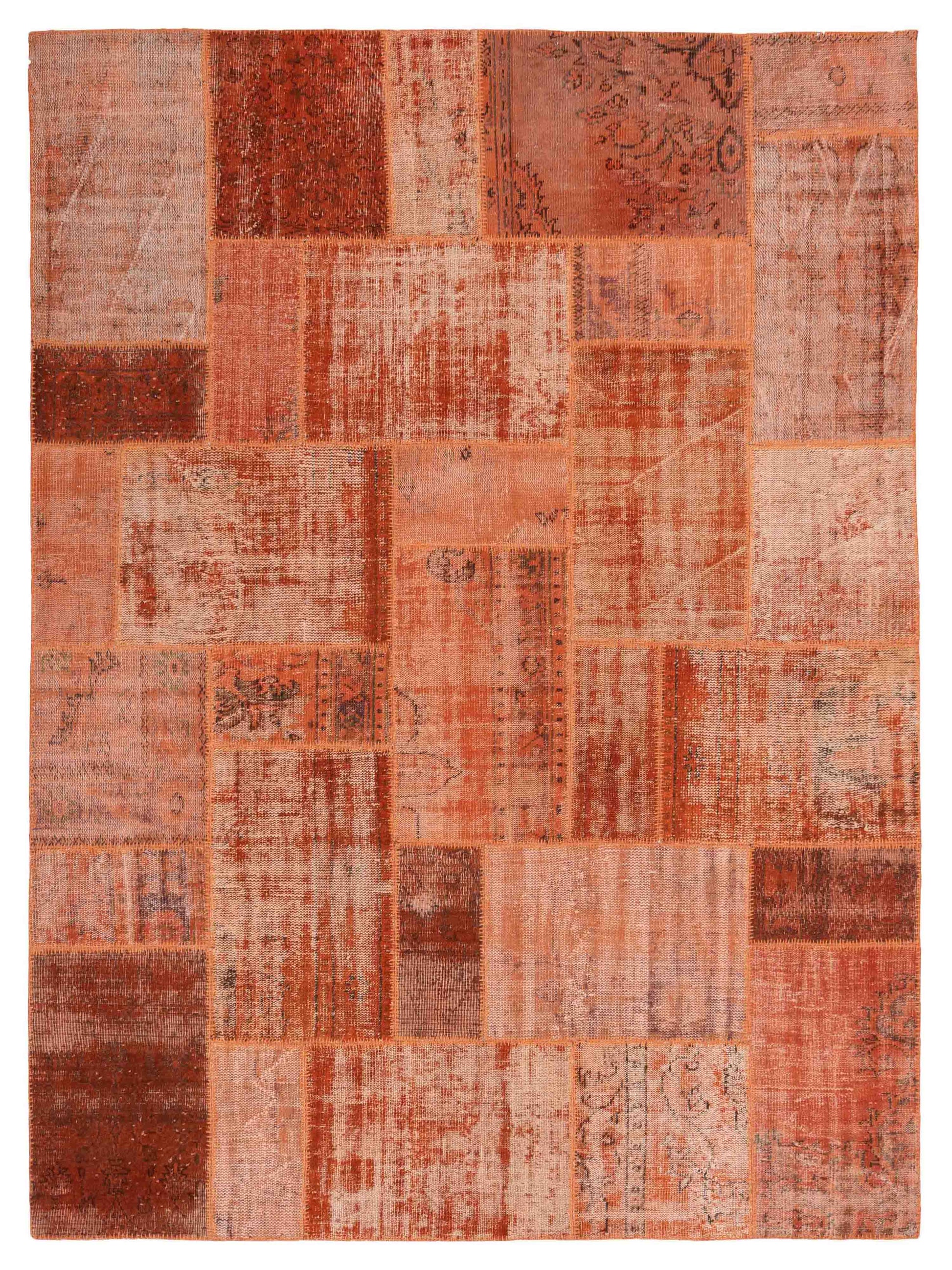 Pasha Turkish Vestige Patchwork  Orange  Contemporary