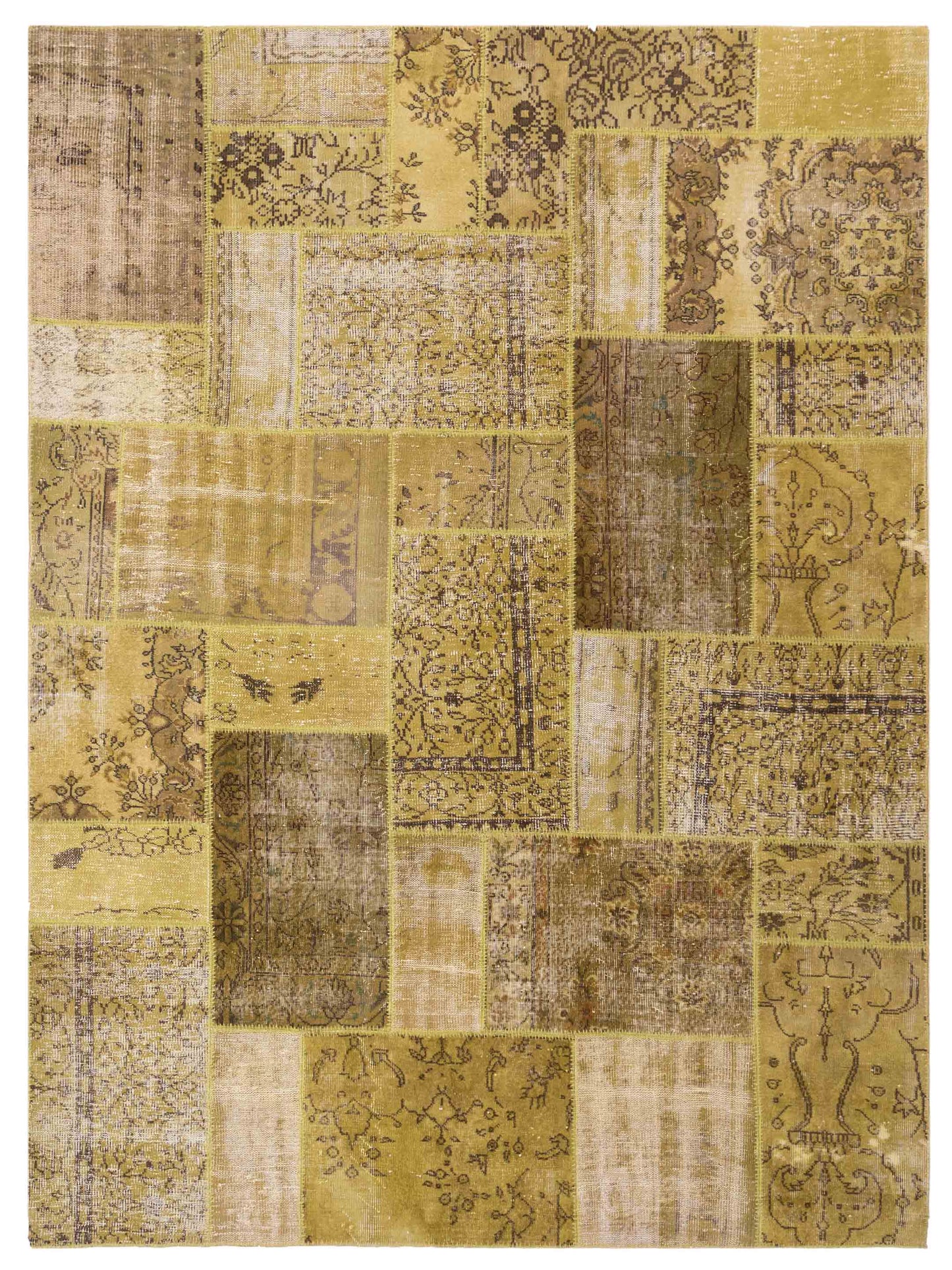 Pasha Turkish Vestige Patchwork  Green  Contemporary