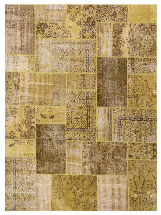 Pasha Turkish Vestige Patchwork  Green  Contemporary
