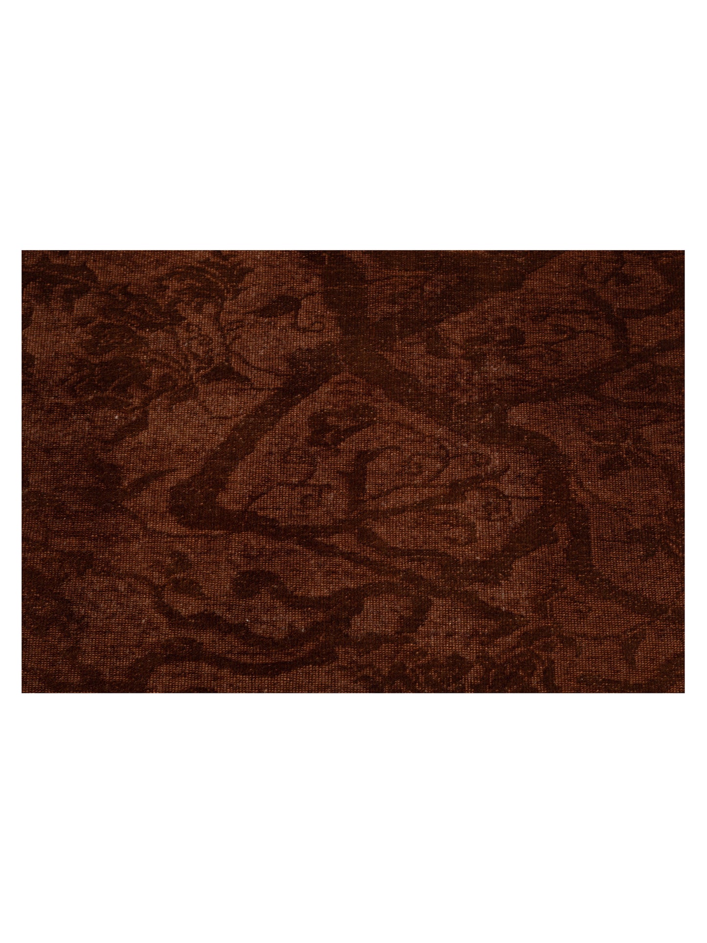 Vintage Dark Brown 6.8x7.9 Hand Knotted Rug
