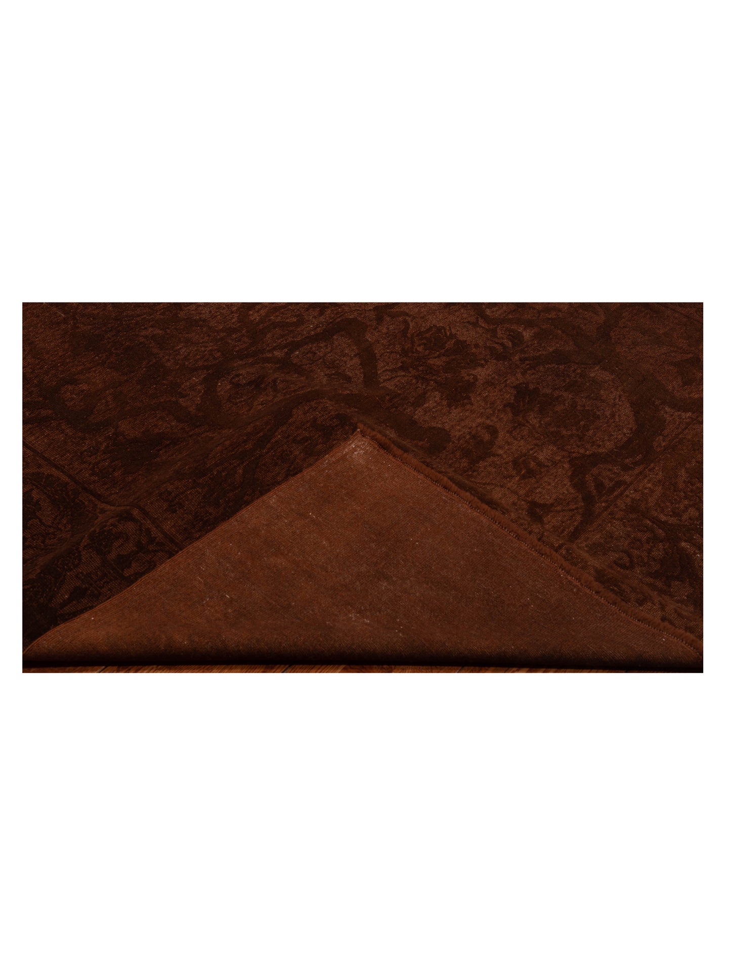 Vintage Dark Brown 6.8x7.9 Hand Knotted Rug