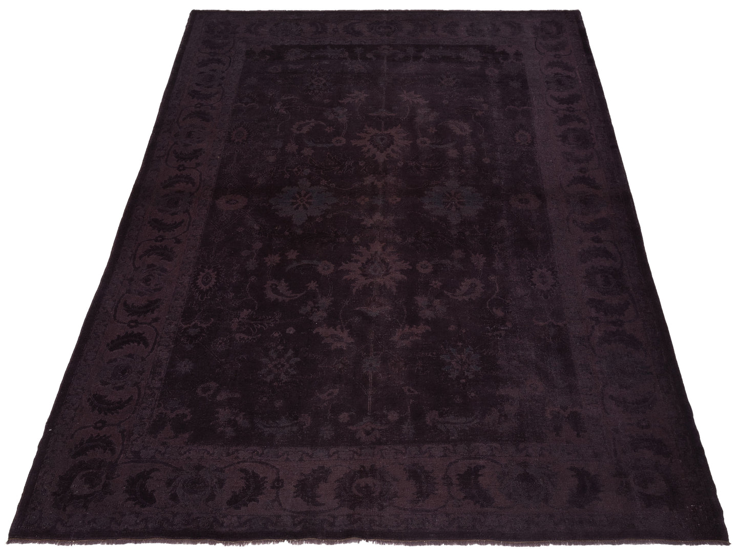 Vintage Plum 9.4x12.4 Hand Knotted Rug