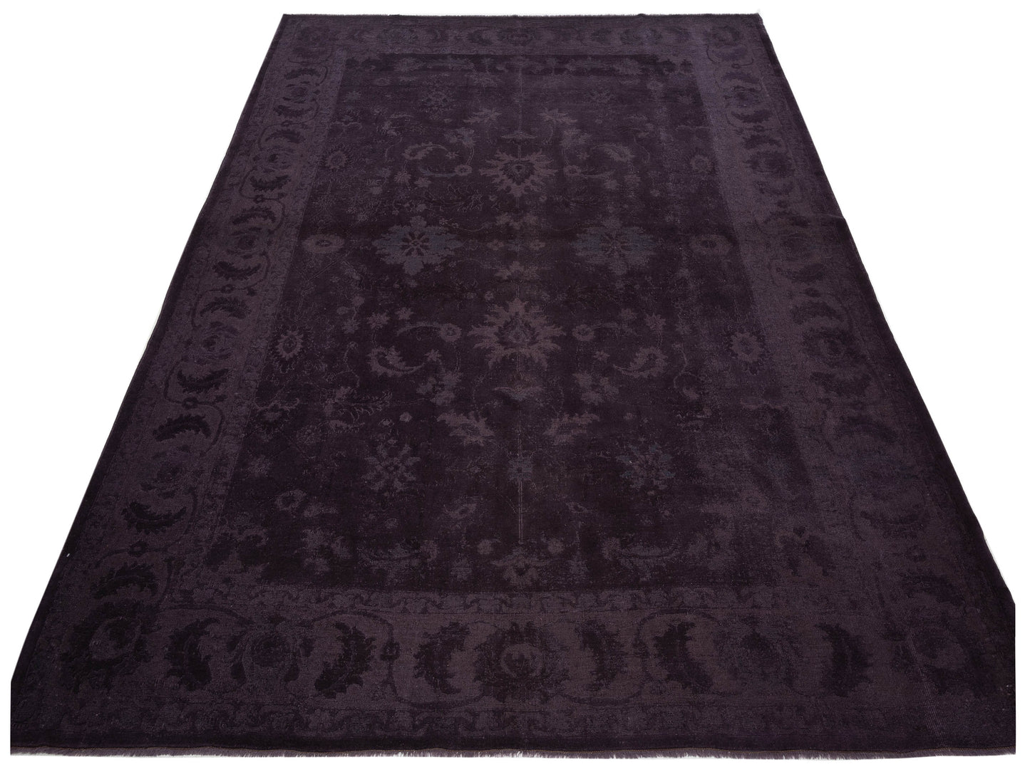Vintage Plum 9.4x12.4 Hand Knotted Rug
