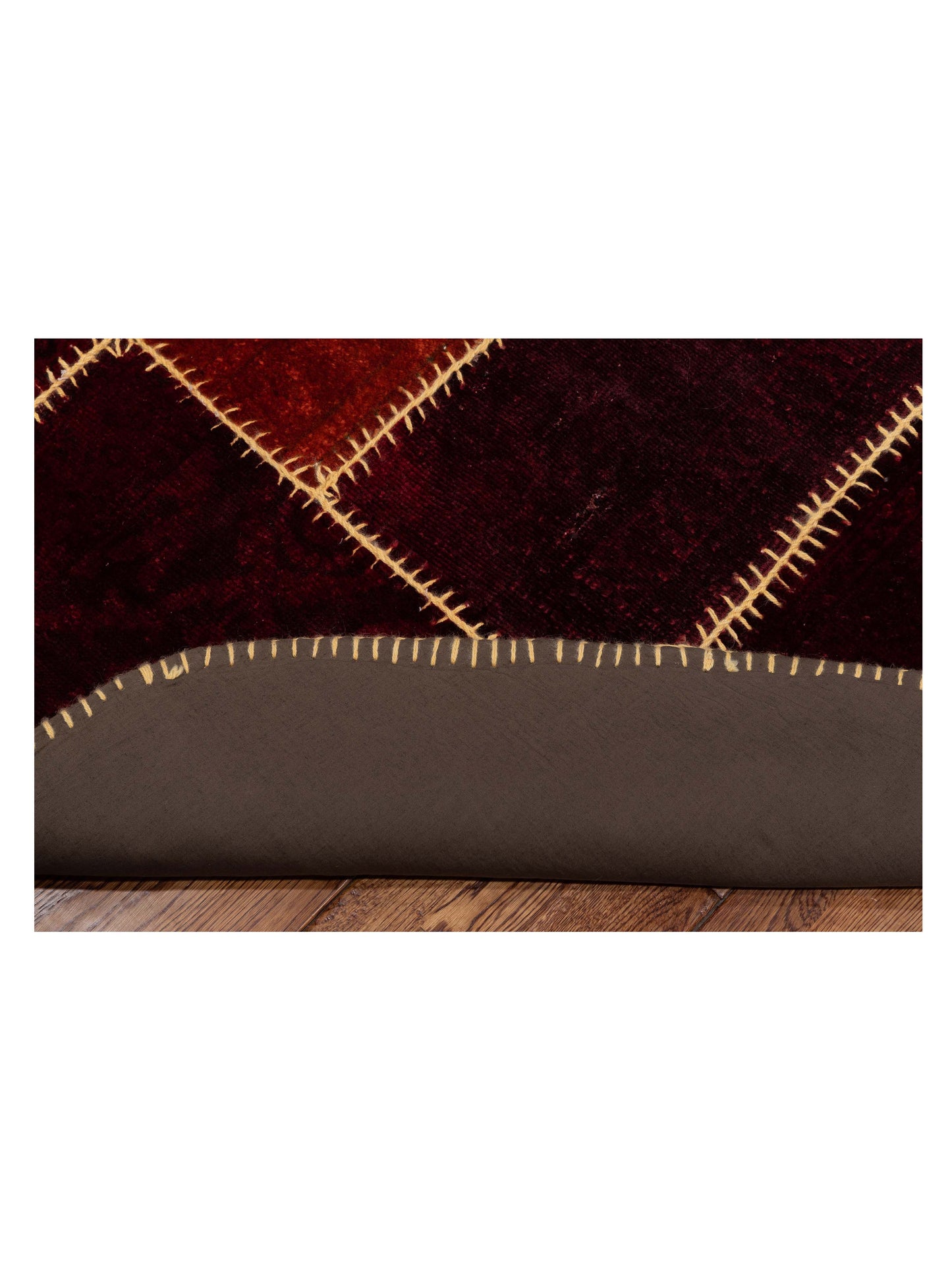 Patchwork Red 9x12 Hand Knotted Rug