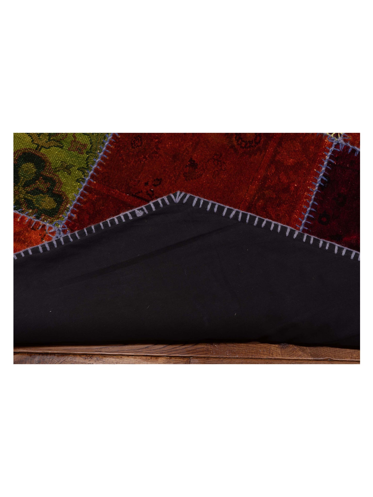 Patchwork Multi 10.6x10.6 Hand Knotted Rug