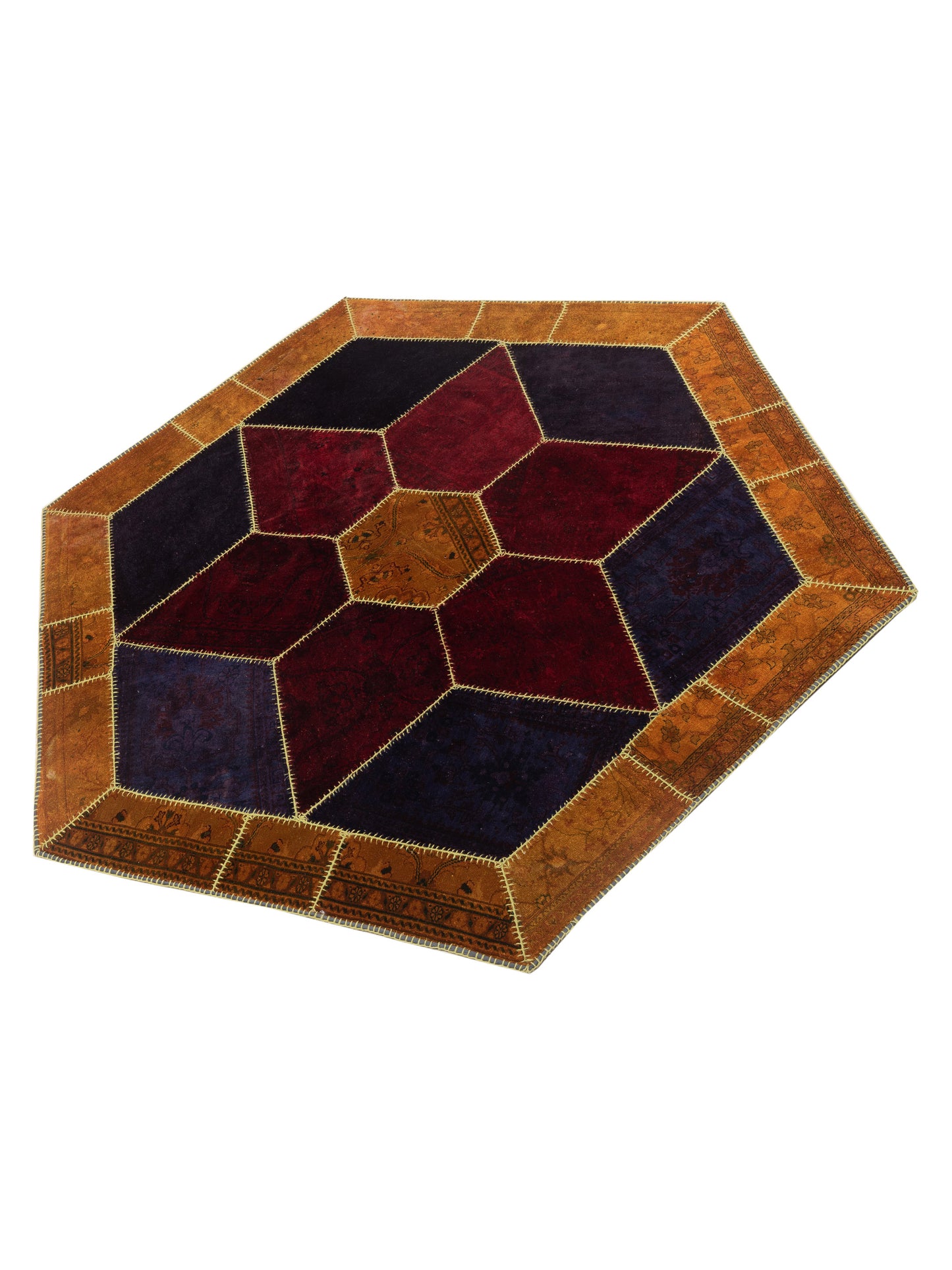 Patchwork Multi 8.2x9.6 Hand Knotted Rug