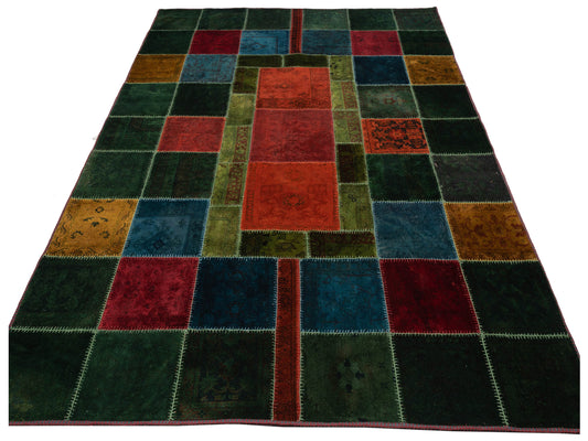 Patchwork Multi 9.6x13.5 Hand Knotted Rug