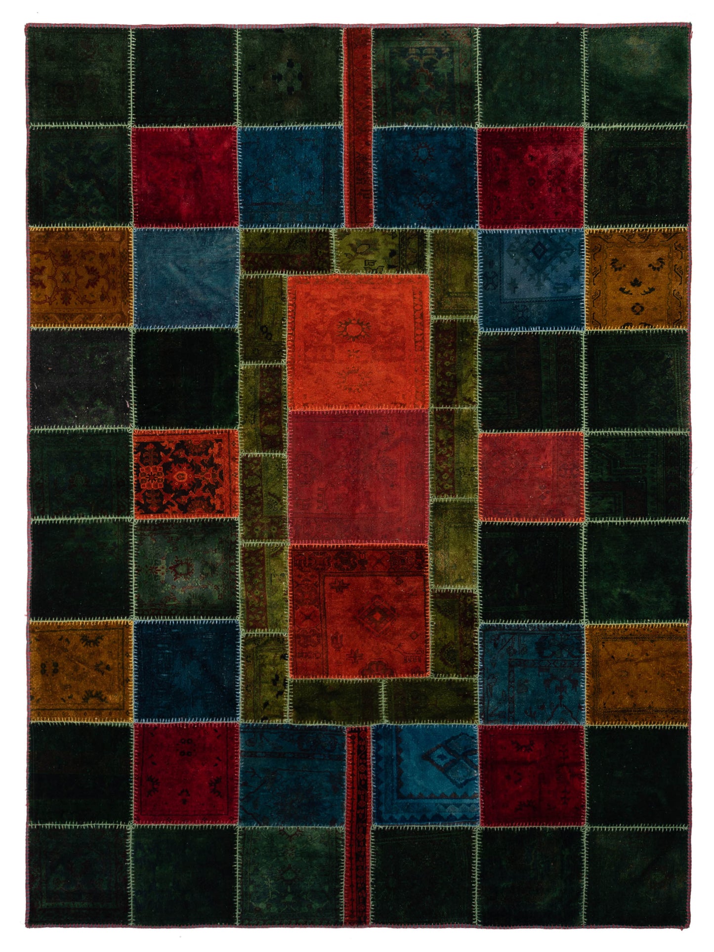 Pasha Turkish Vestige Patchwork  Multi  Contemporary