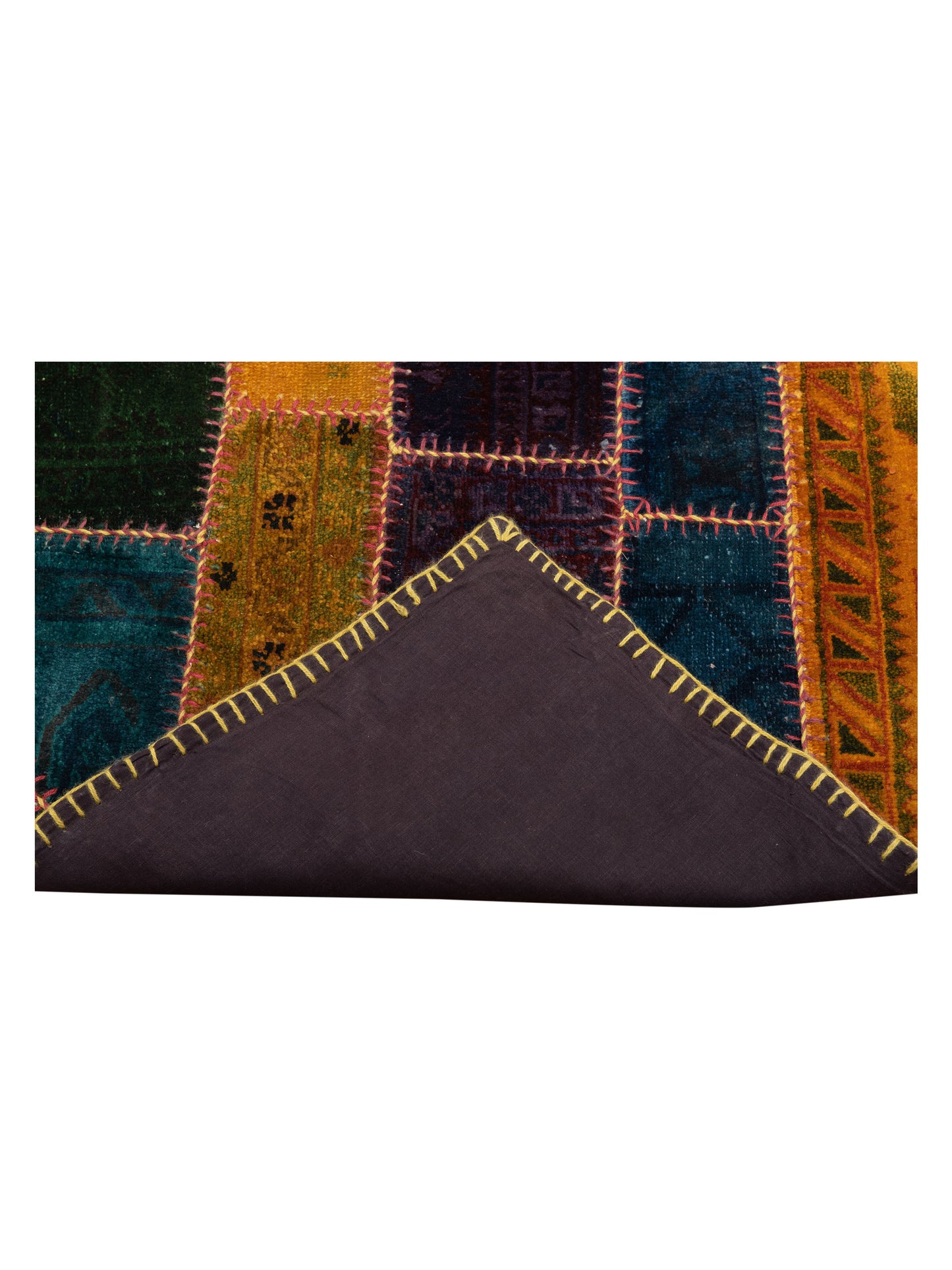 Patchwork Multi 10.5x13 Hand Knotted Rug