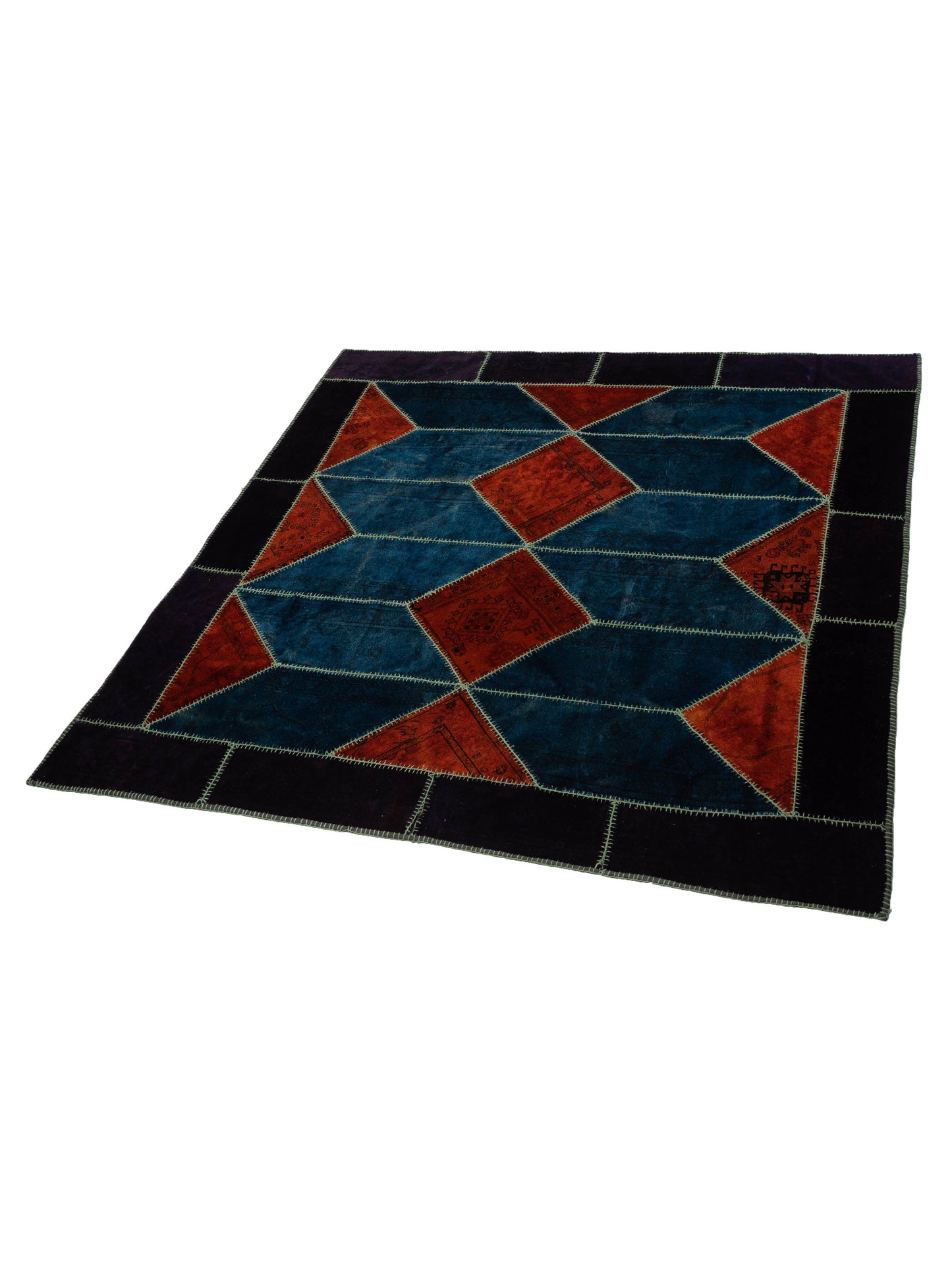 Patchwork Multi 10x10 Hand Knotted Rug